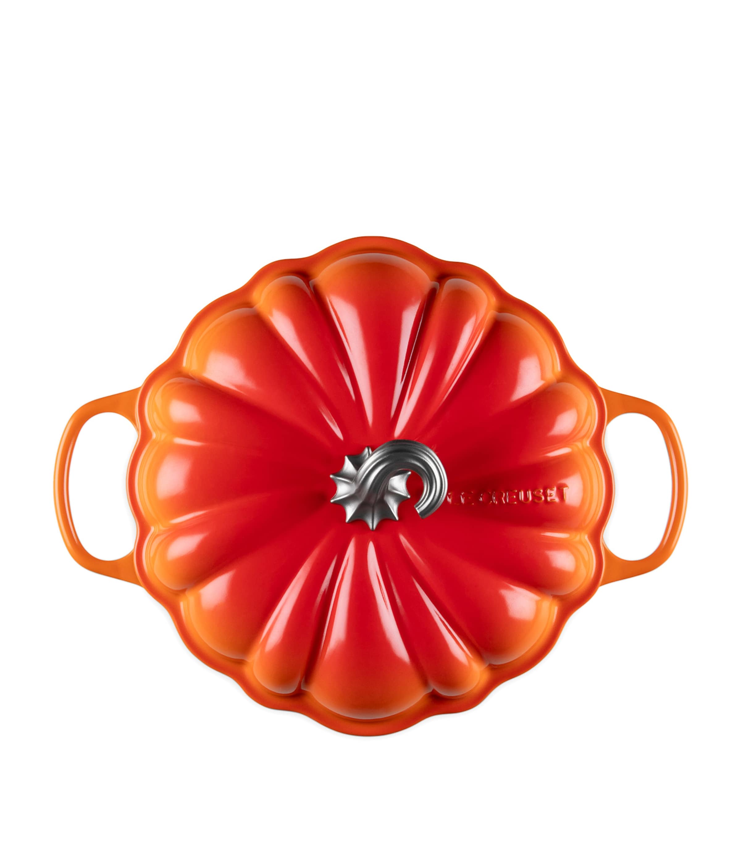 Cast Iron Pumpkin Shallow Casserole Dish (28cm) VOLCANIC Image 2