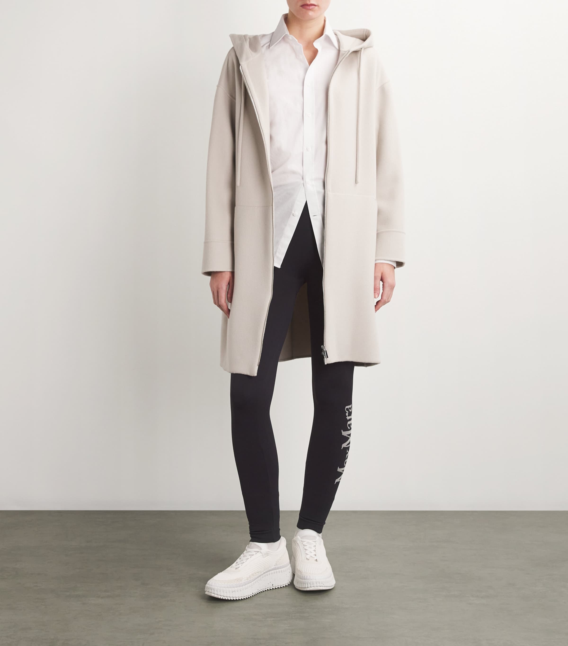 Max Mara Womens Footless Tights Black Image 2