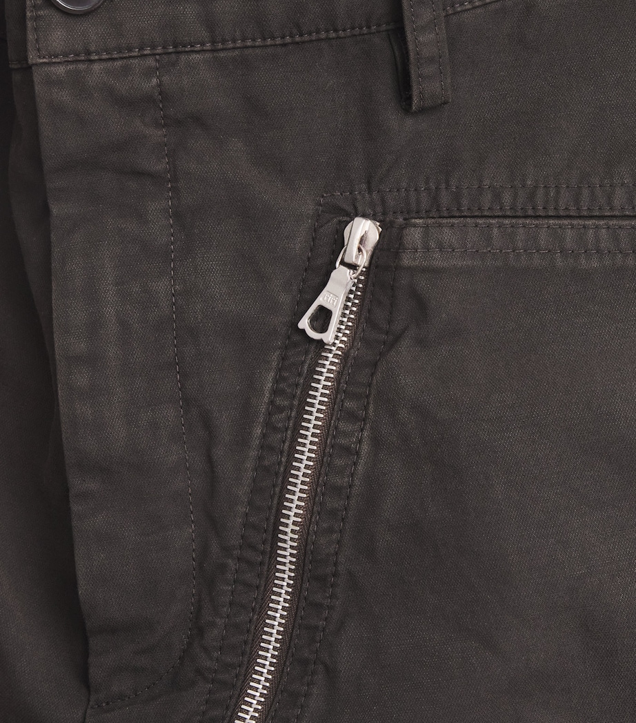 Cotton Zip-Detail trousers BROWN Image 5