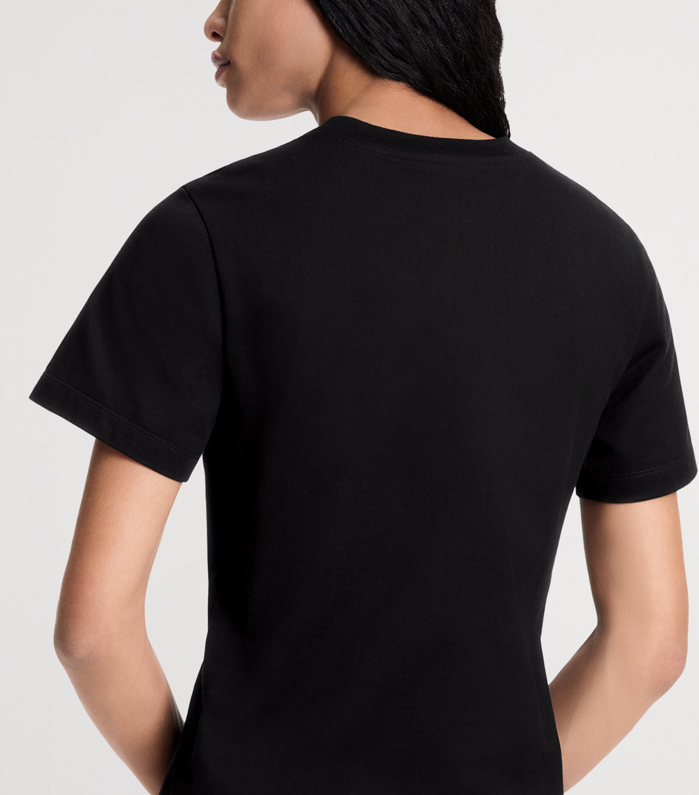 Cotton Pocket-Detail T-Shirt BLACK Image 3