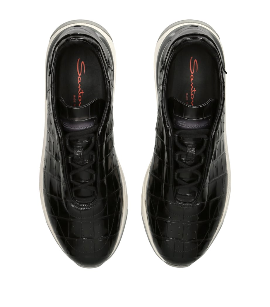 Crocodile Leather Innova Sneakers BLACK Image 4