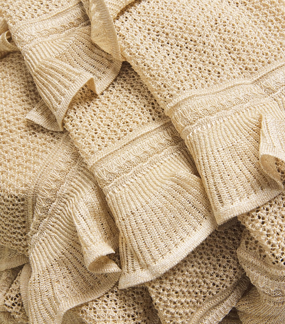 Knit Hypnotic Midi Skirt METGLD/METALLIC GOLD Image 5