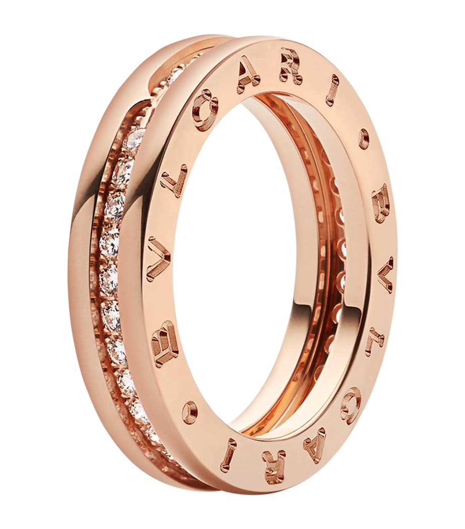 Rose Gold and Diamond B.zero1 One-Band Ring PINK GOLD Image 1