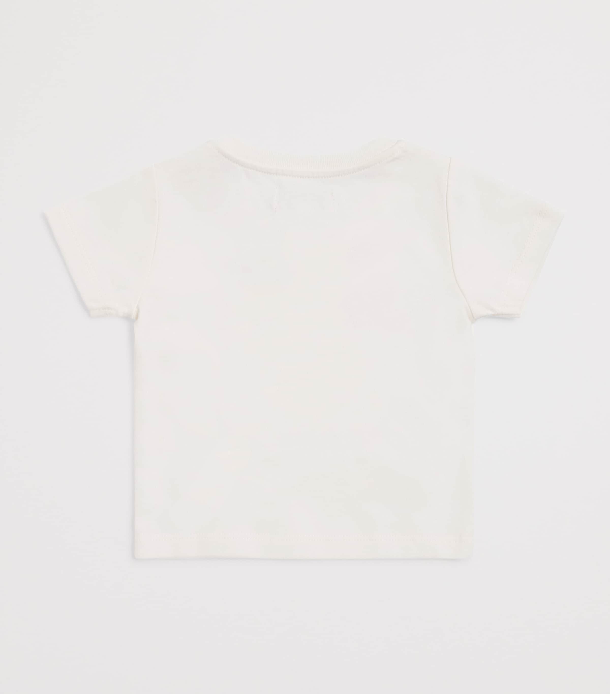 Harrods Cotton Logo T-Shirt (0-18 Months) Ivory Image 2