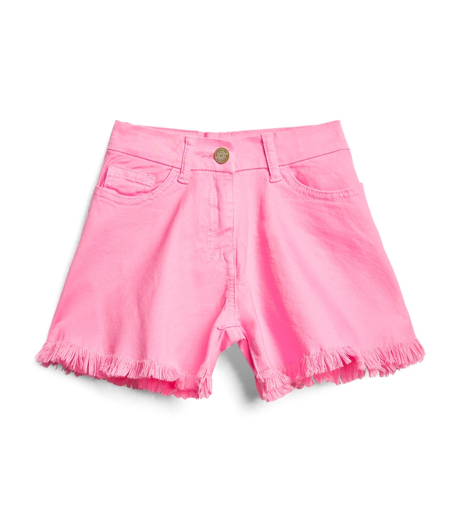 Monnalisa Palm Tree Denim Skort (2-12 Years) Rosa Peach Image 1