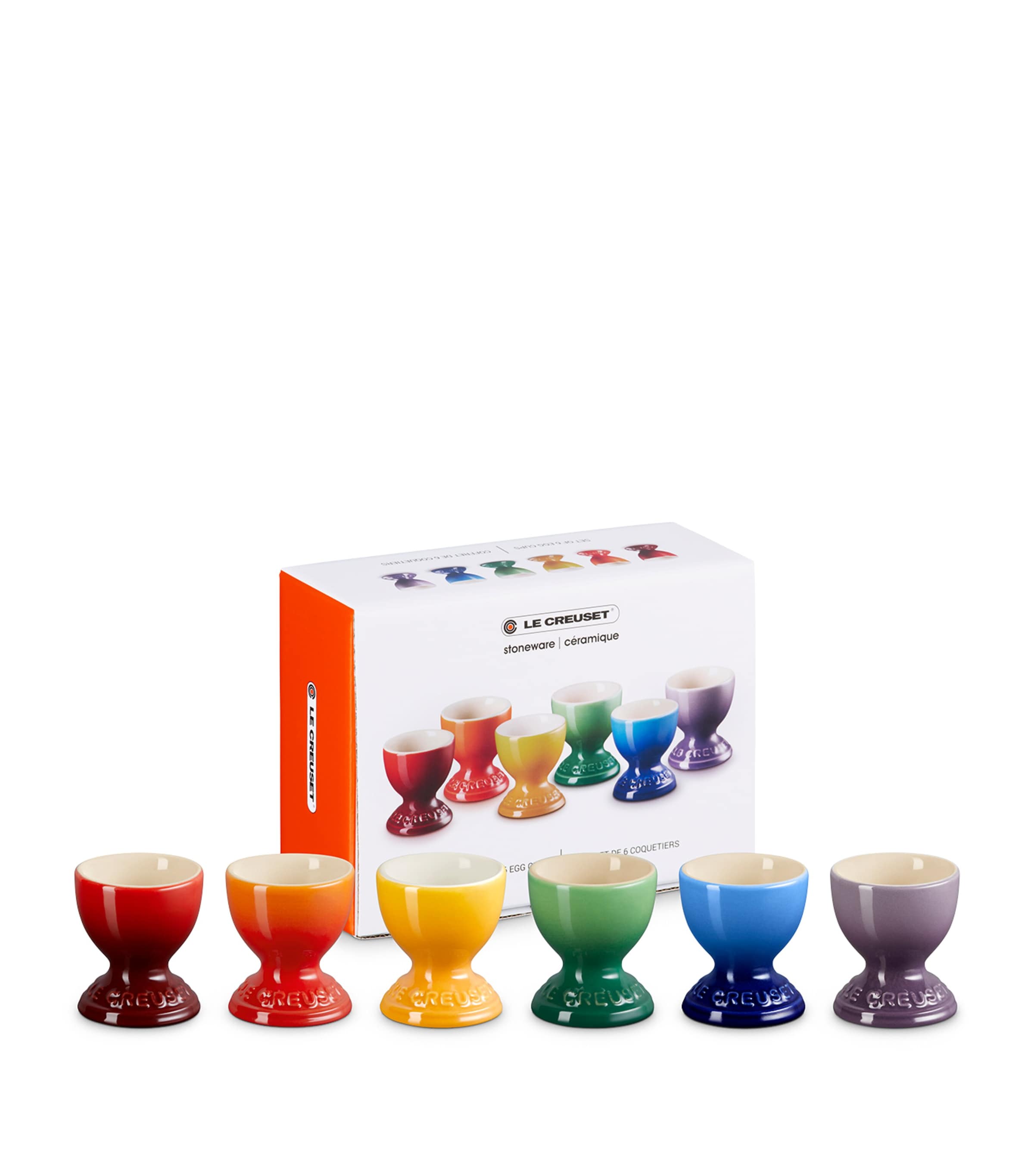 Le Creuset Stoneware Rainbow Egg Cup In Multi