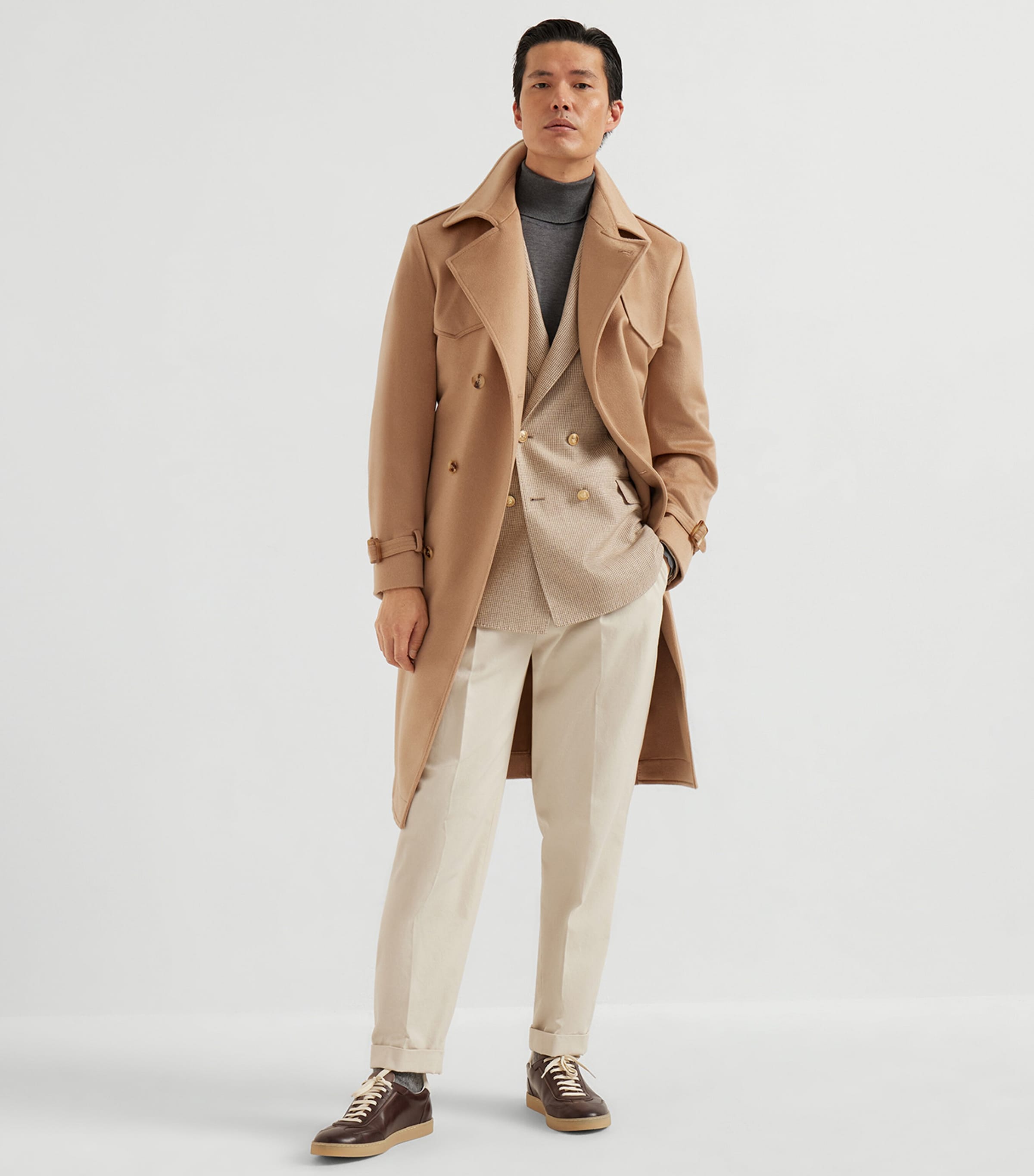 Cashmere Belted Trench Coat C001 Image 5