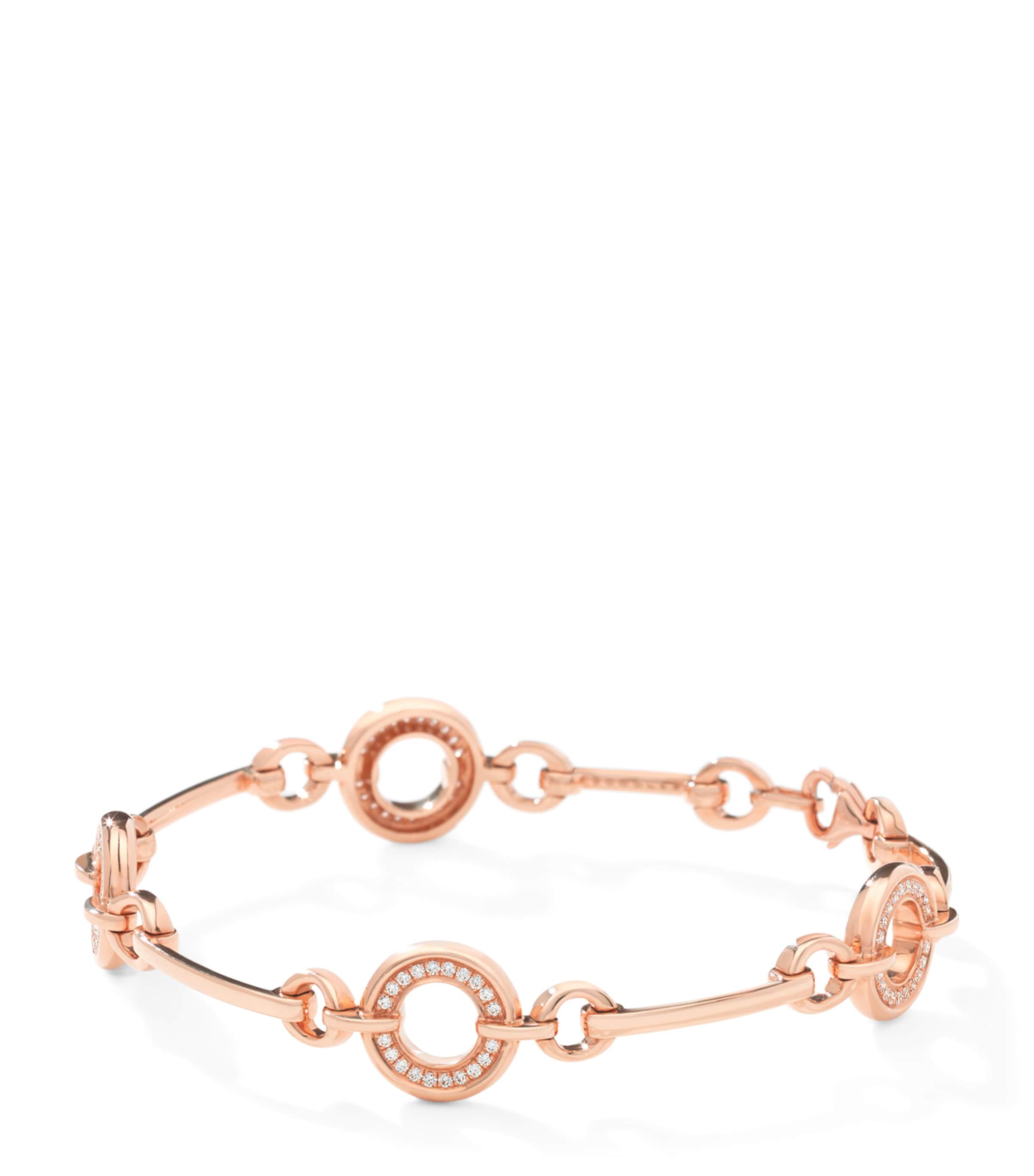 Boodles Rose Gold And Diamond Roulette Bracelet In Rose Gold