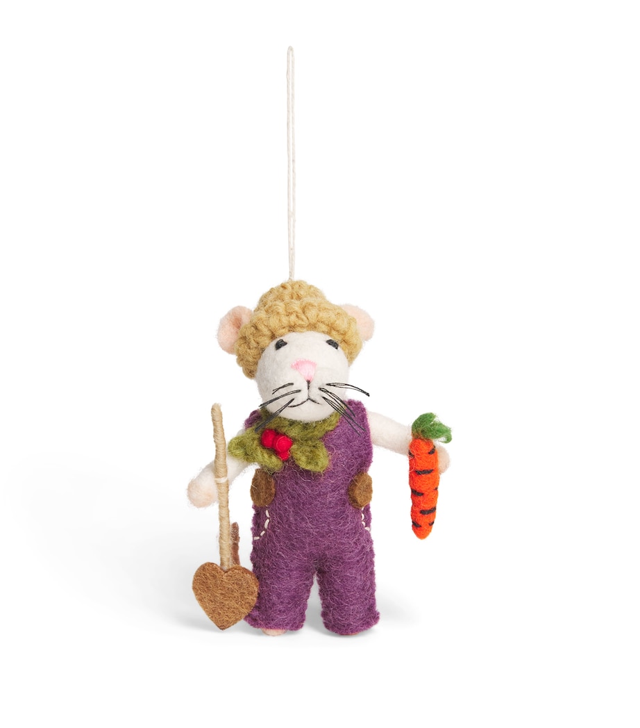 Harrods Gardener Mouse Tree Decoration Image 1
