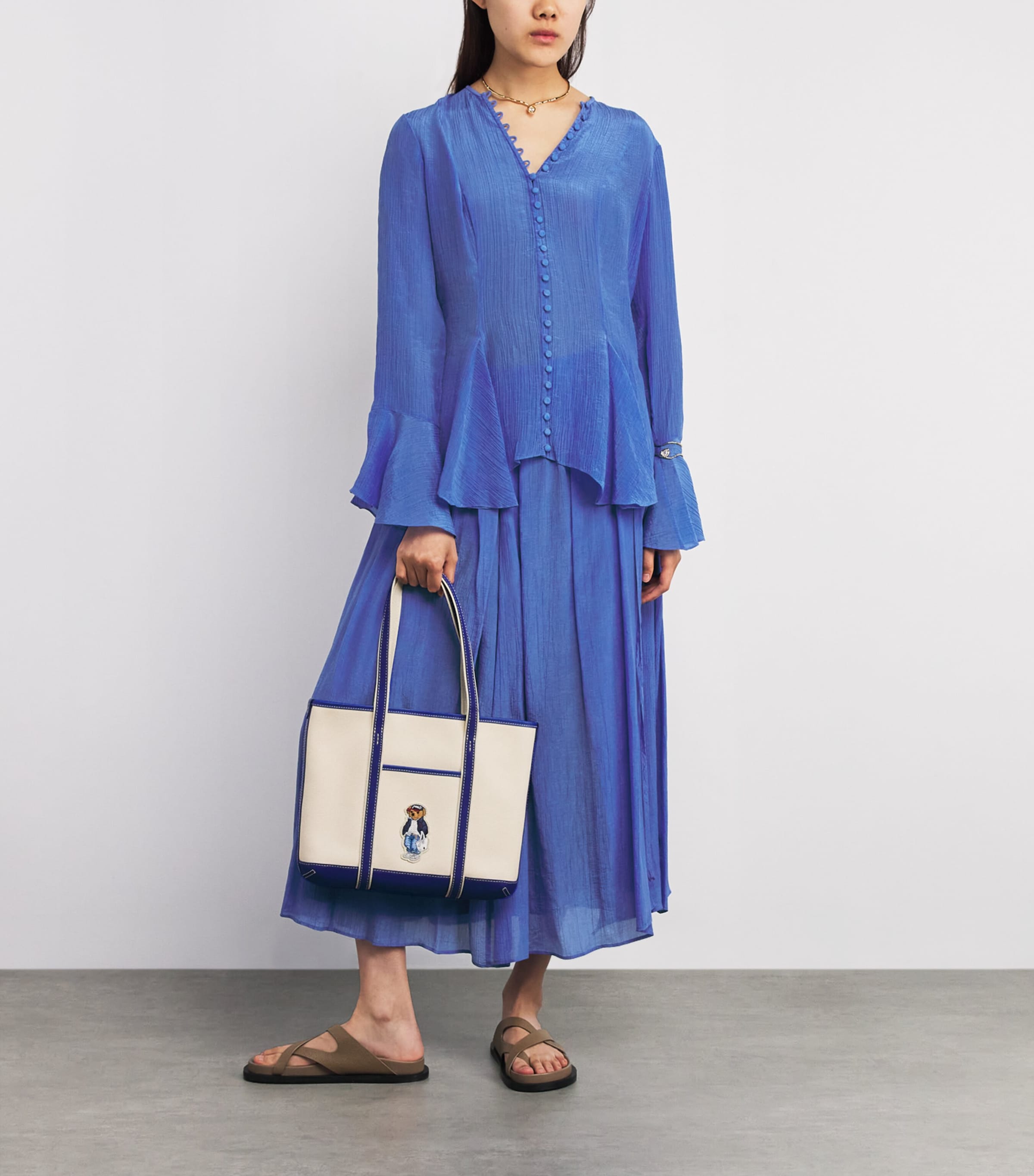 Woven Wrap Skirt INDIGO SKY Image 2