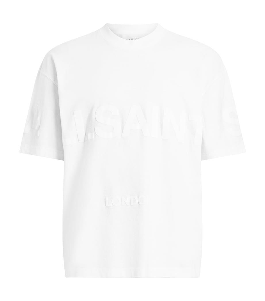 AllSaints Mens Cotton Biggy Logo T-Shirt Optic White Image 1
