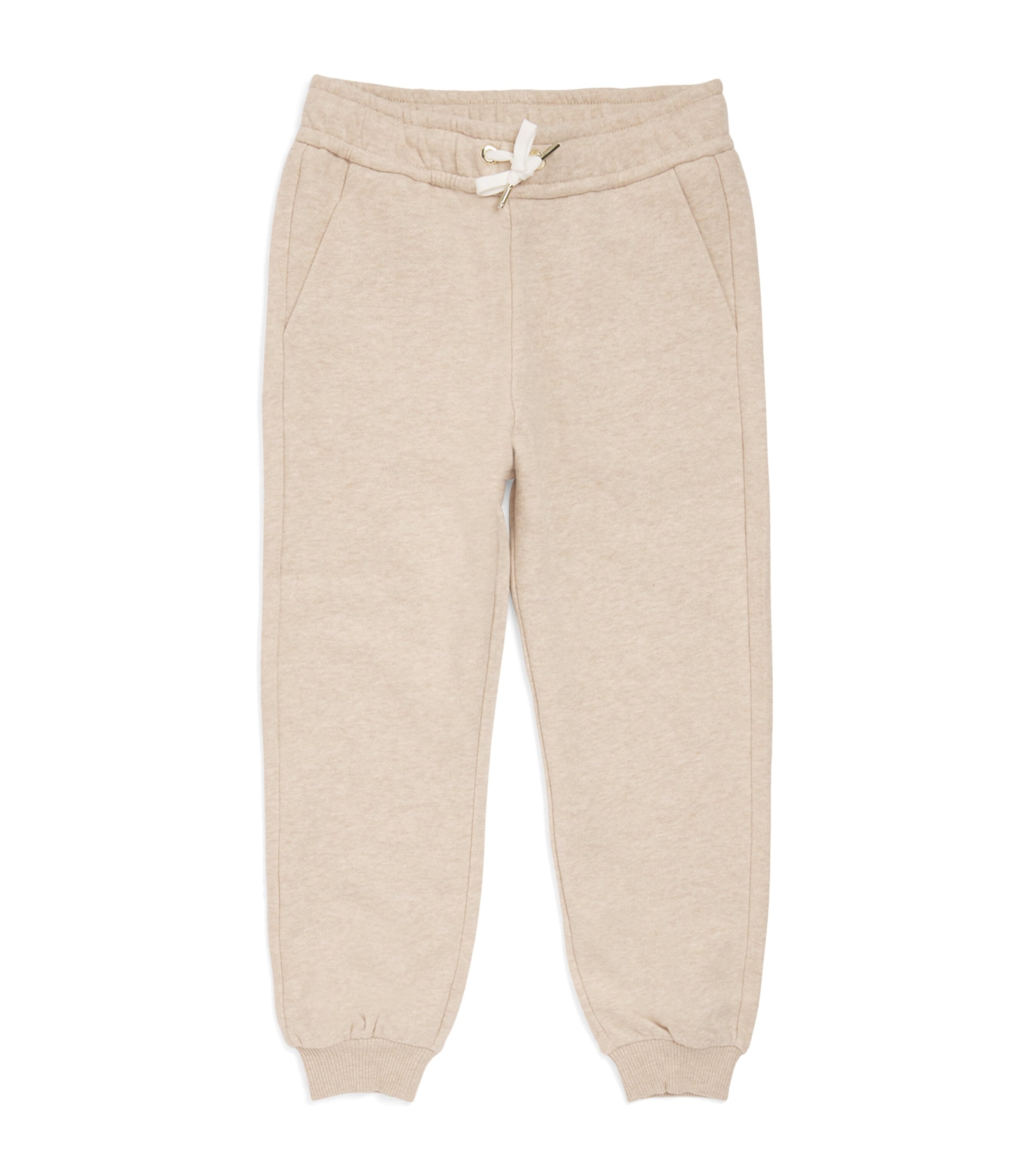 Shop Chloé Cotton Sweatpants In Beige