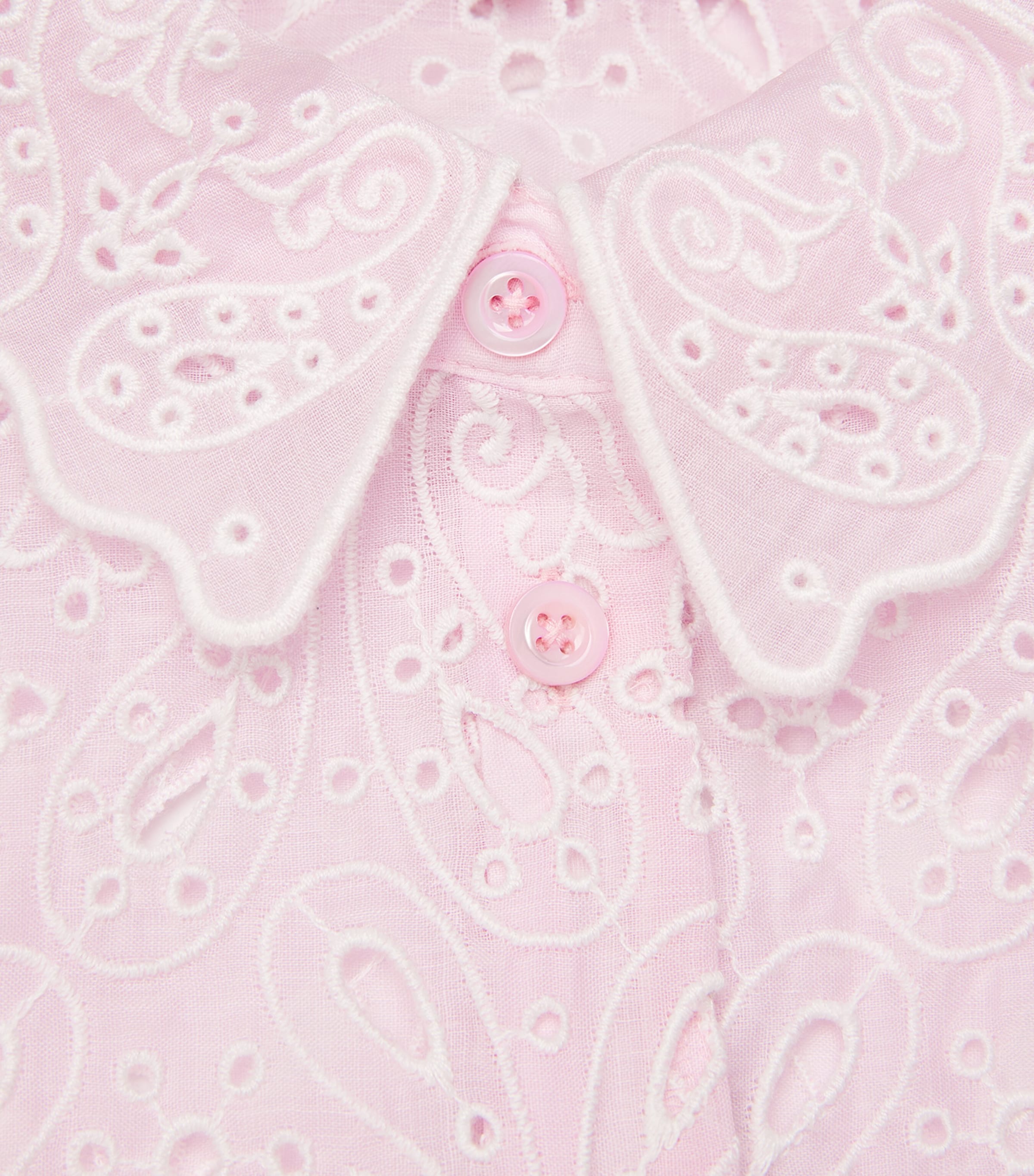 FRAME Womens The Paisley Eyelet Shirt Bubble Gum Image 6