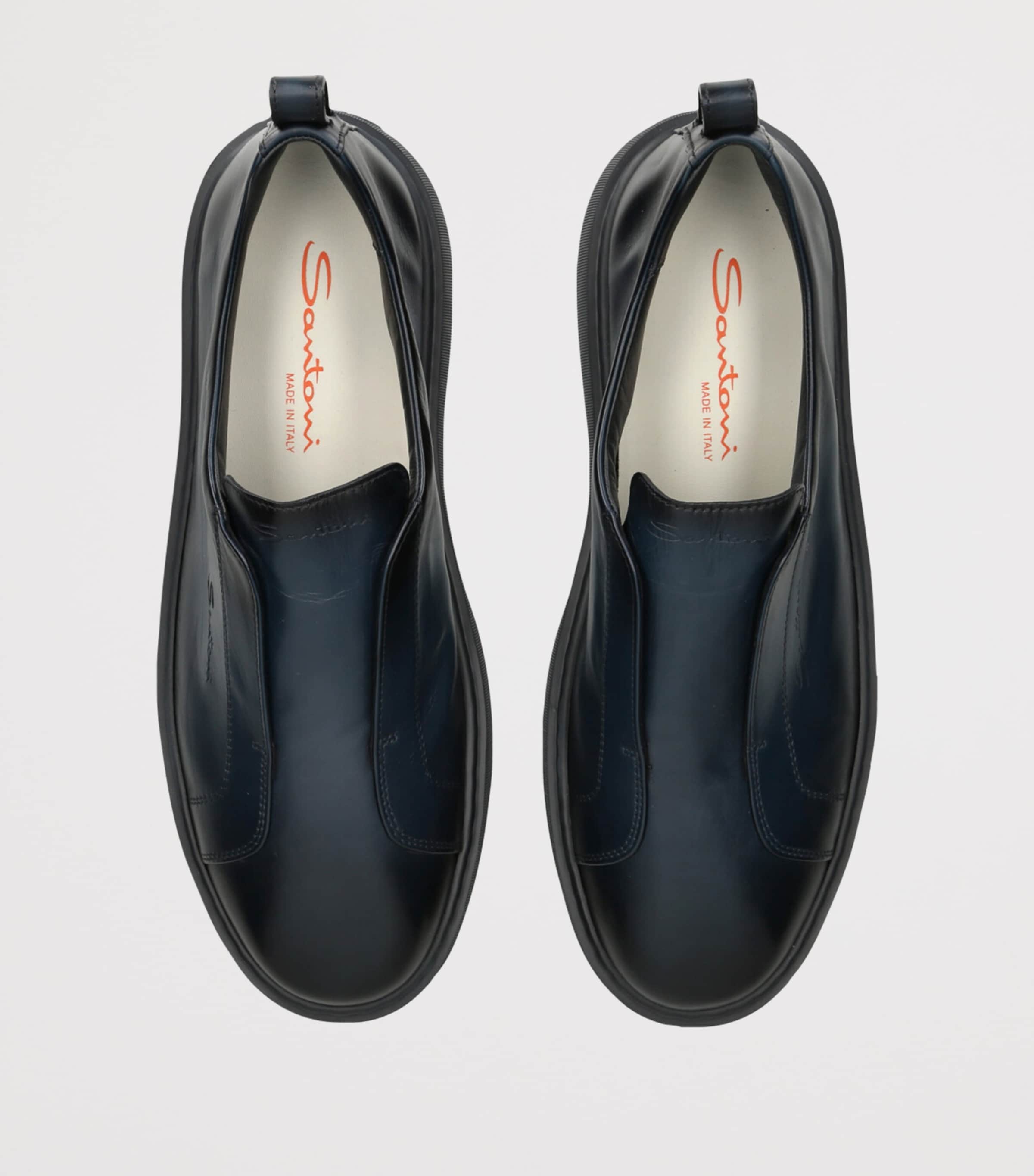 Leather Clean Icon Victory Sneakers NAVY Image 4