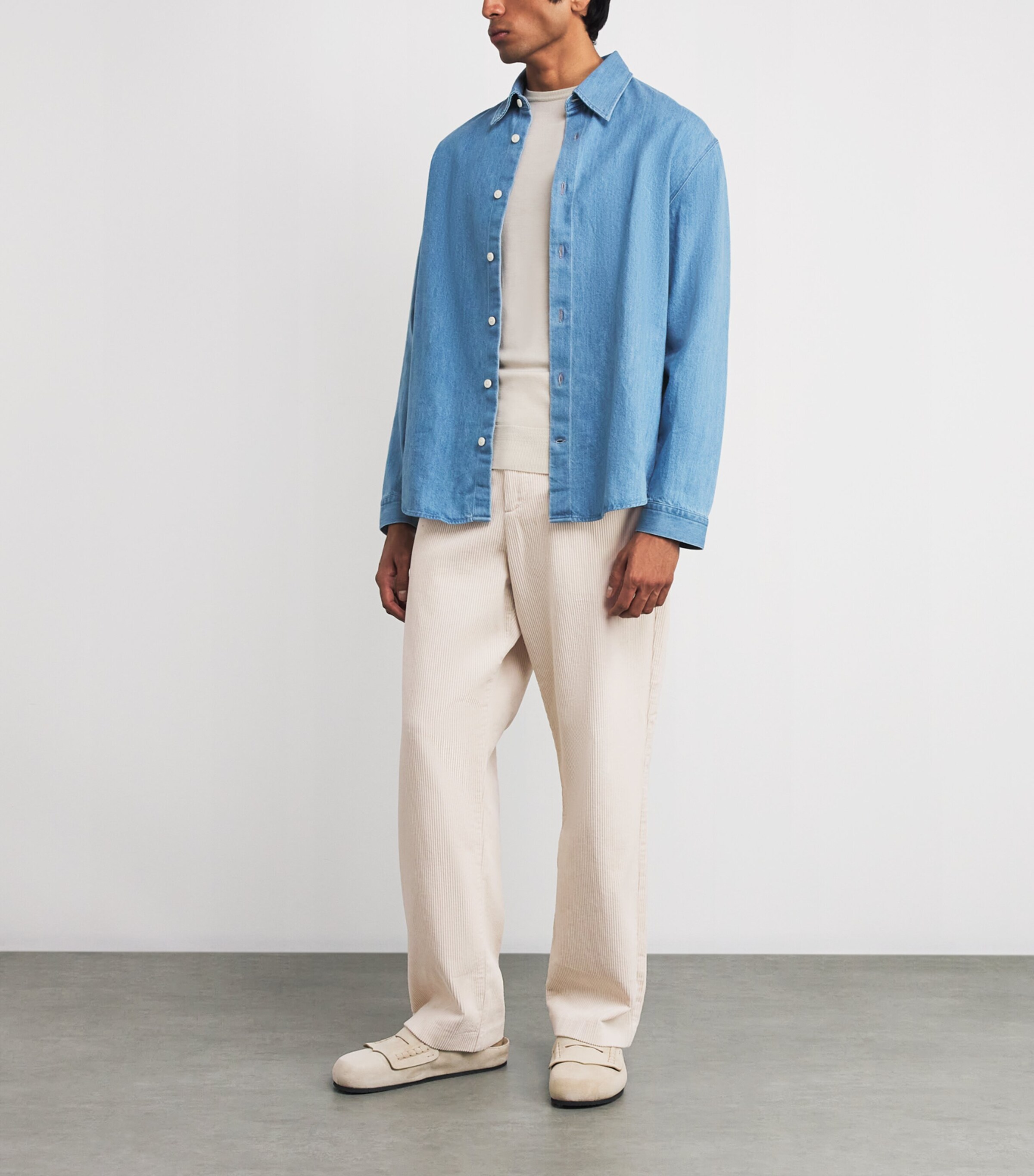 Organic Cotton Corduroy Paw Trousers IVORY Image 2