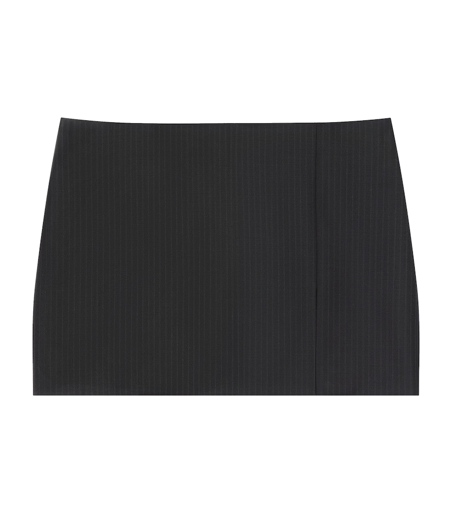 Givenchy Womens Wool Pinstripe Mini Skirt Dark Grey Image 1