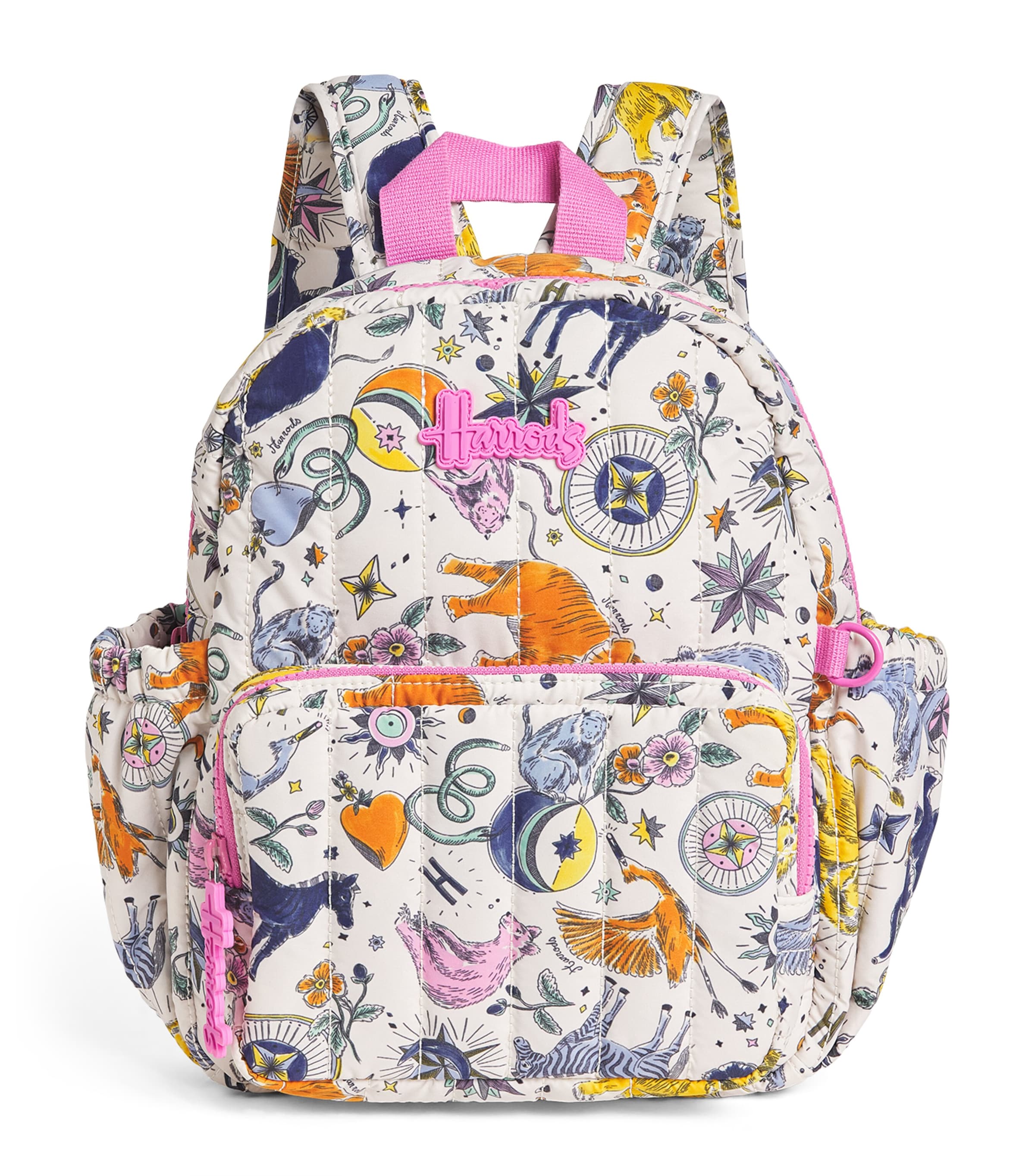 Harrods Quilted Light Sky Backpack In White