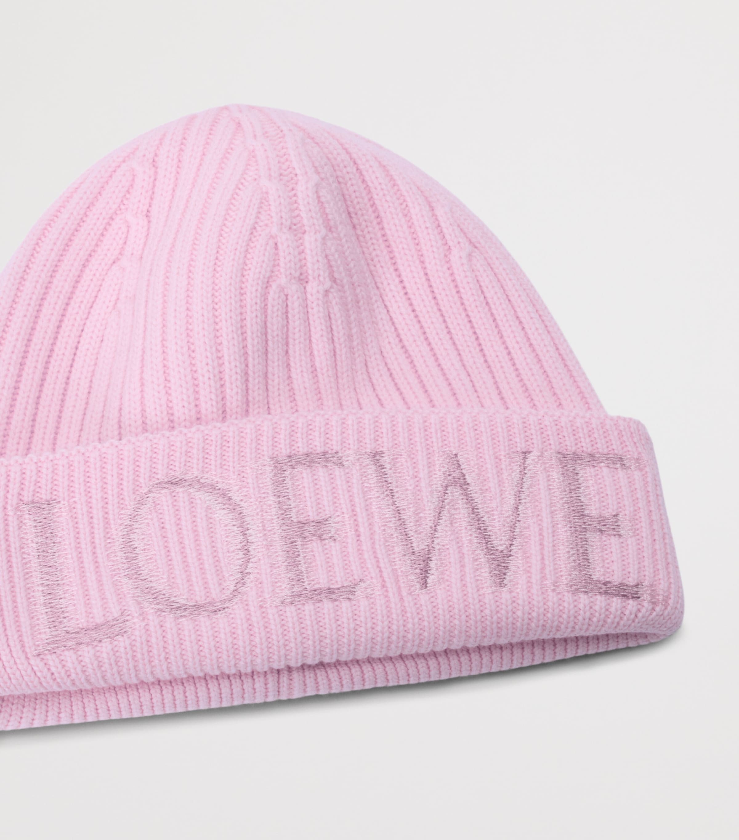 Wool Logo Beanie LIGHT PINK Image 4