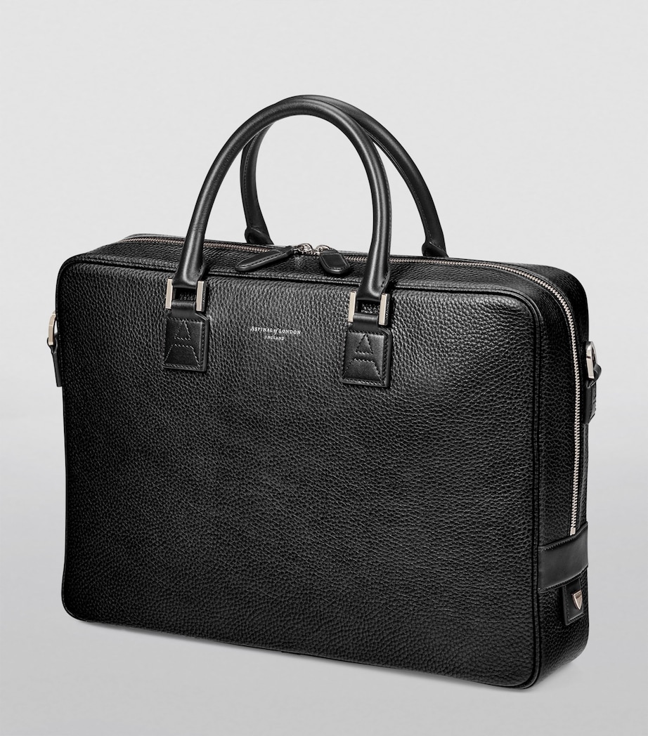 Leather Mount Street Briefcase Bag BLACK Image 8