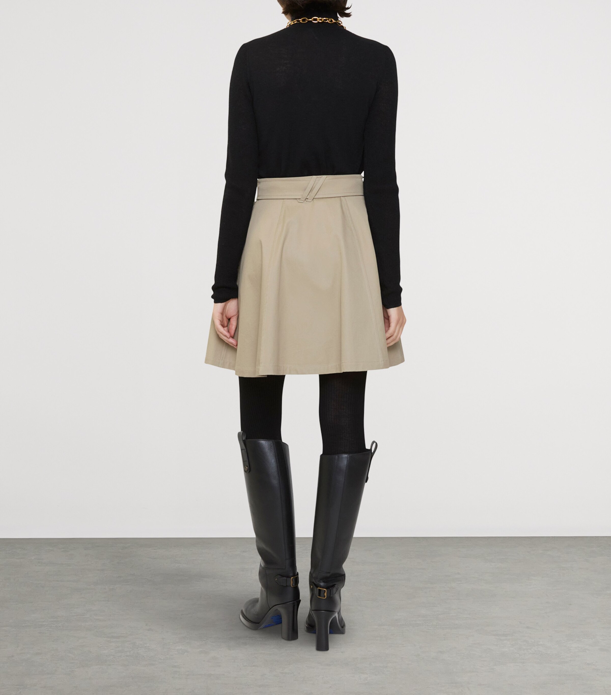 Gabardine Trench Mini Skirt QUILL Image 3