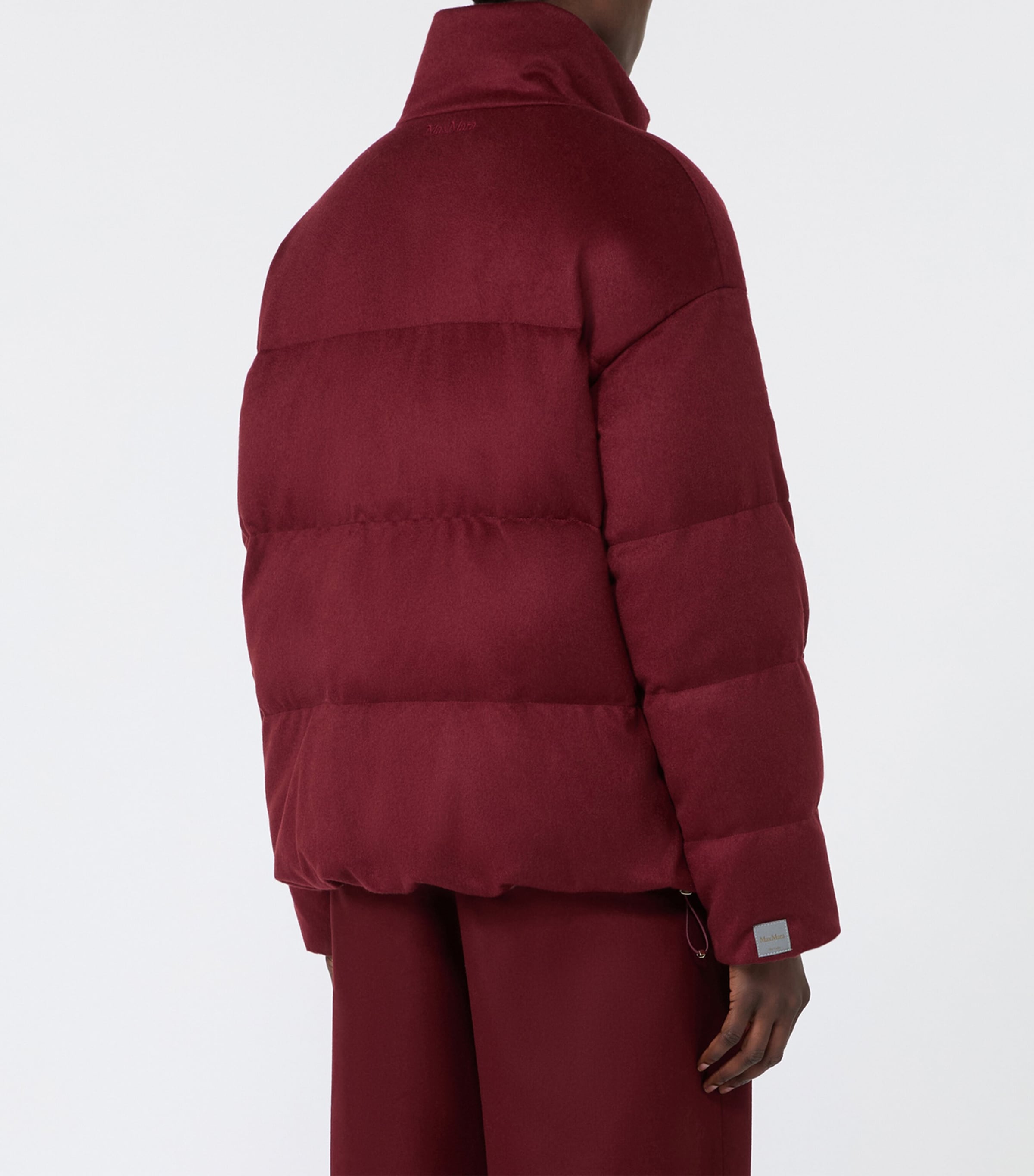 Max Mara Womens Cashmere Reversible Puffer Jacket Bordeaux Image 4