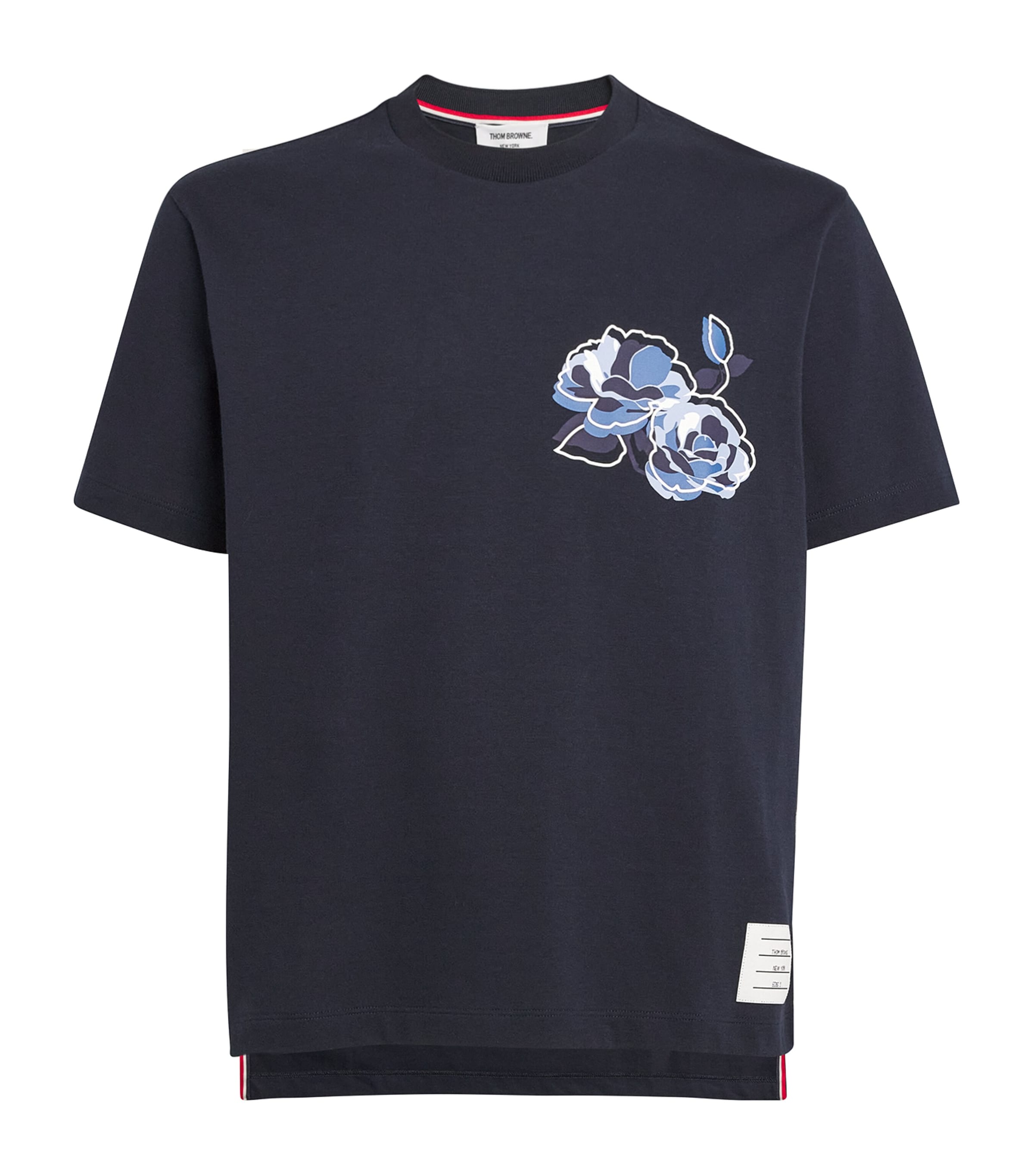 Tシャツ・カットソー THOM BROWNE T-SHIRT Thom Browne Cotton Rose Print T-Shirt | Harrods UK