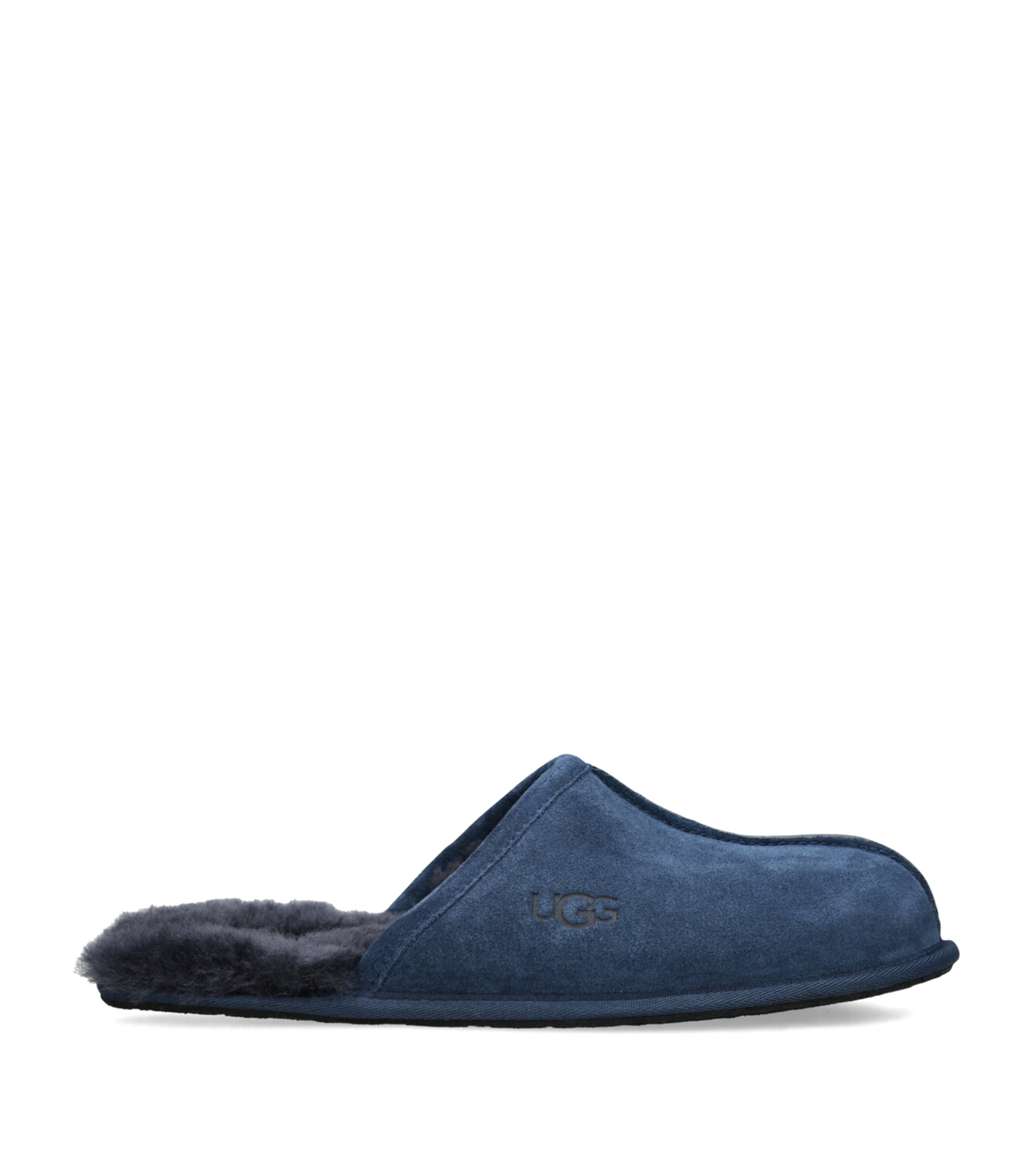 Ugg Suede Scuff Slippers In Blue