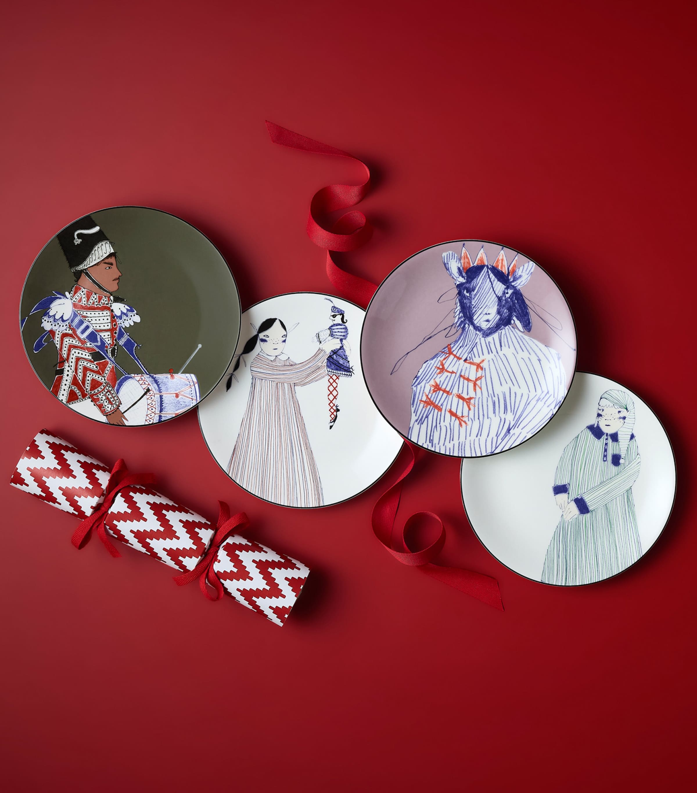 Set of 4 Nutcracker Side Plates (21cm) MULTI Image 3