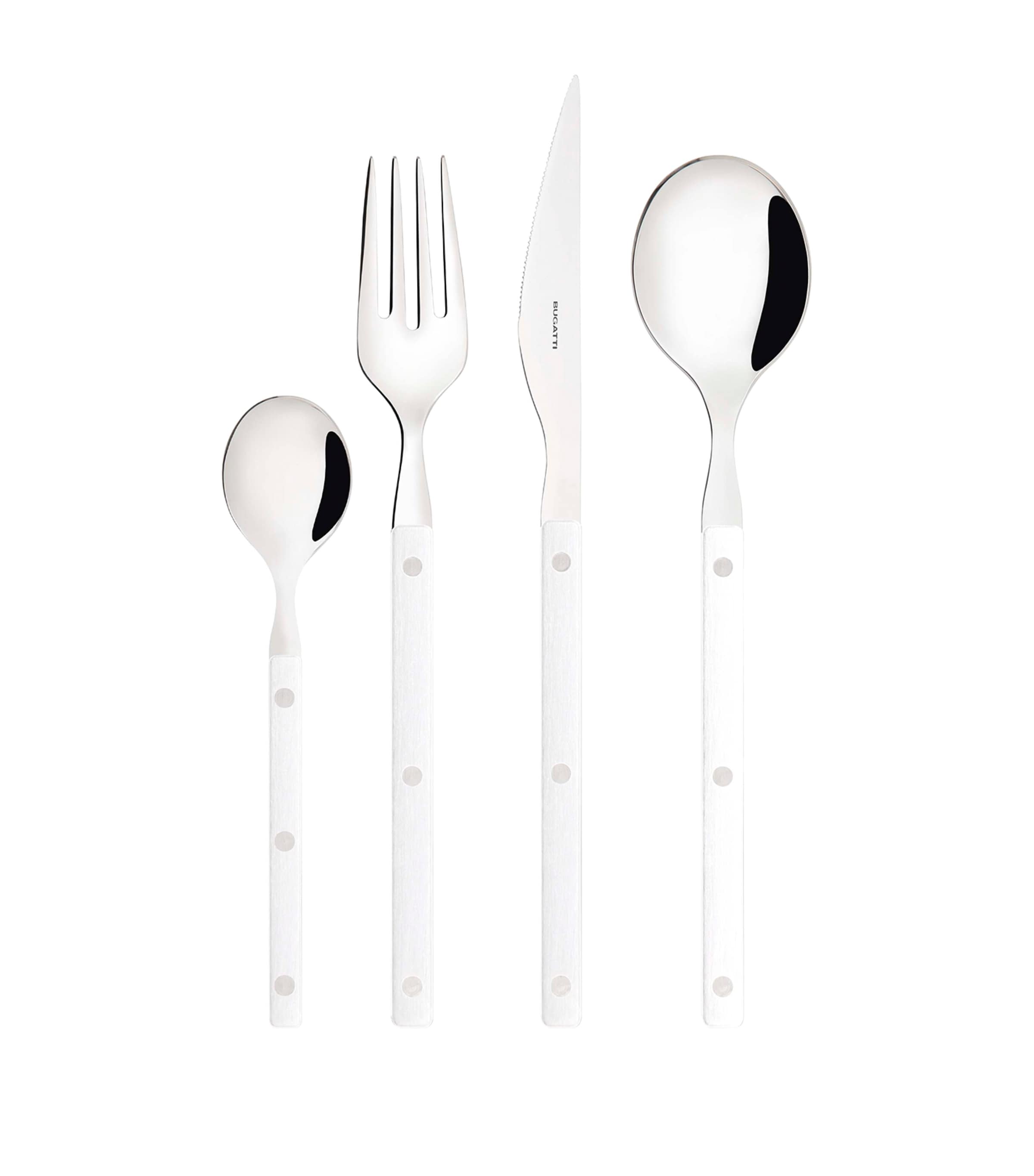Bugatti Stainless Steel Allegra 24-Piece Cutlery Set White Image 1