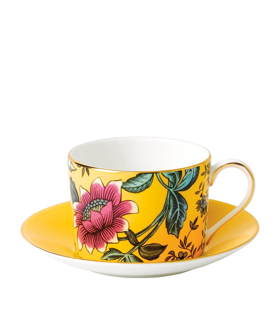 Wonderlust Yellow Tonquin Teacup and Saucer MULTI Image 1