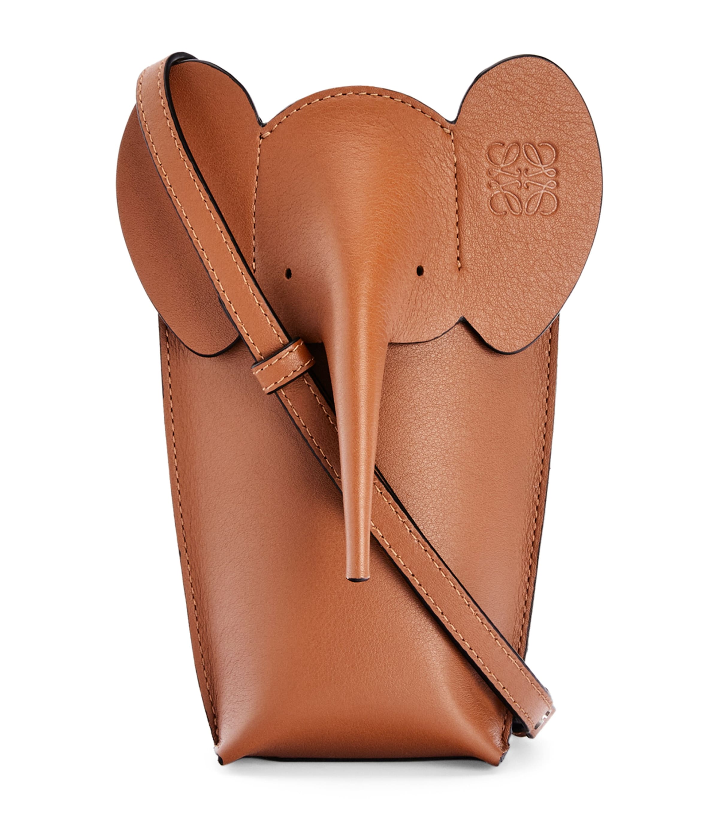 LOEWE Brown Leather Elephant Pocket Bag | Harrods US