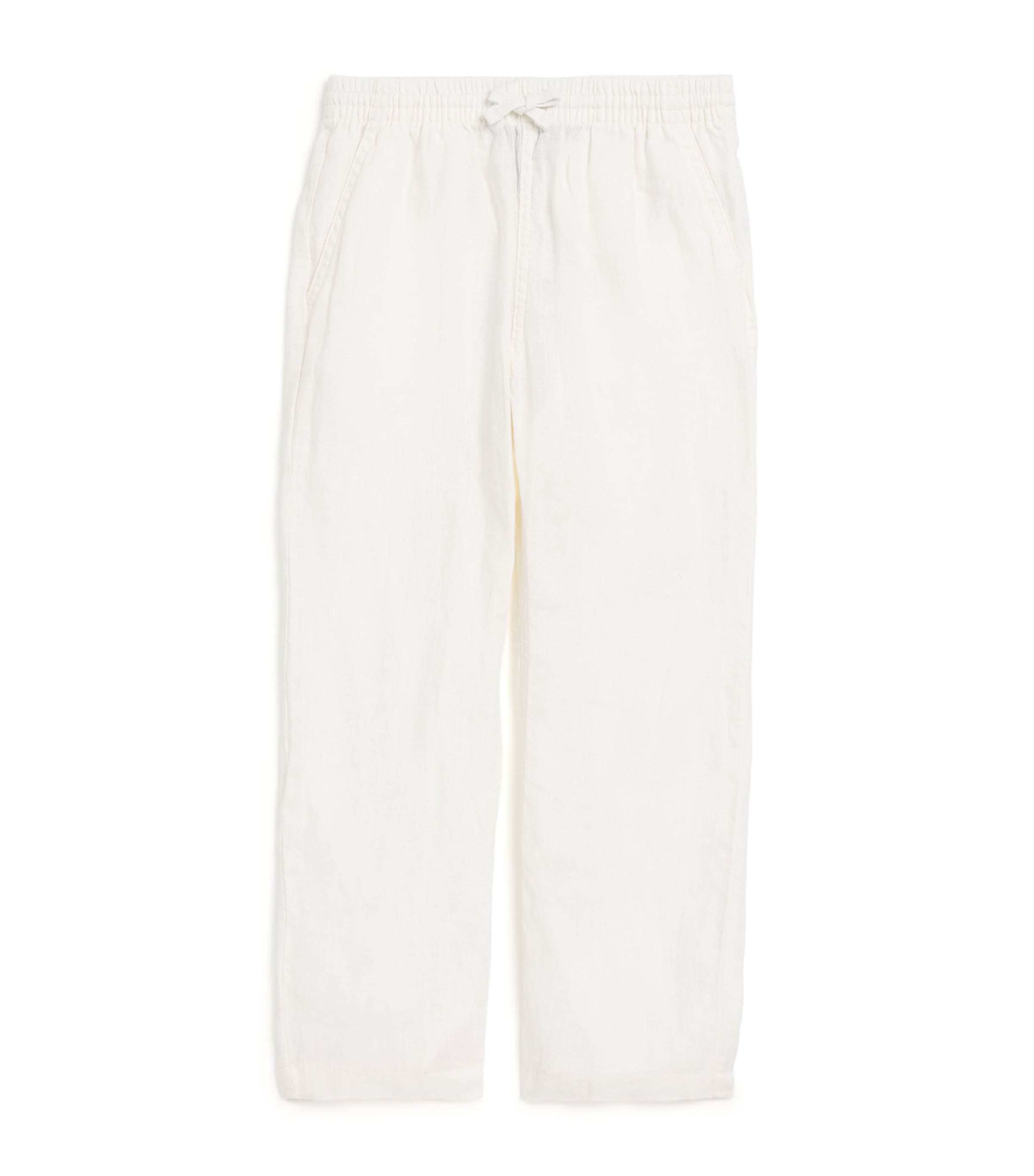 Linen Drawstring Sweatpants (2-7 Years) WHITE Image 1