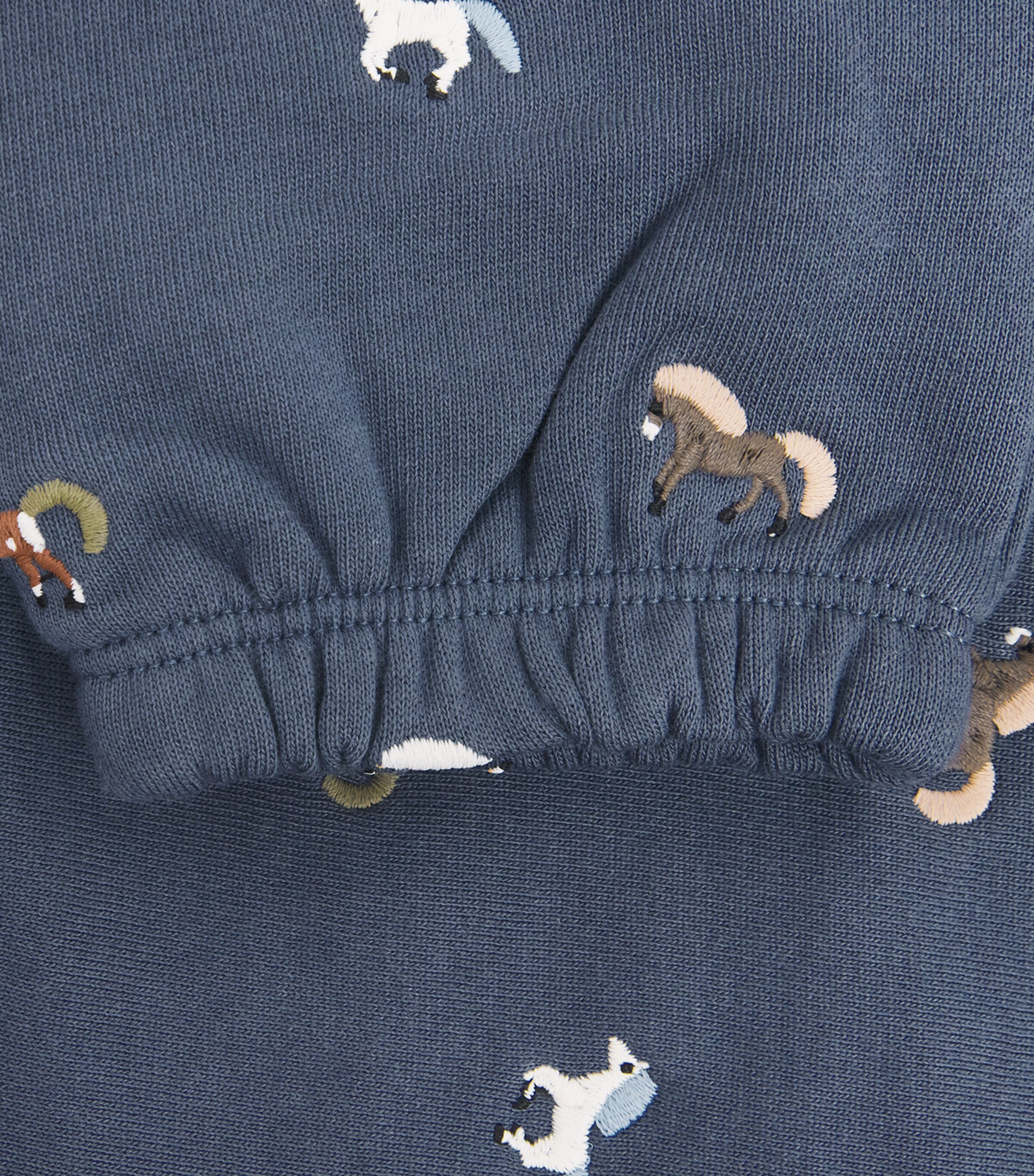 Stella McCartney Kids Cotton Horse Sweatpants (3-36 Months) Avio/embroidery Image 3