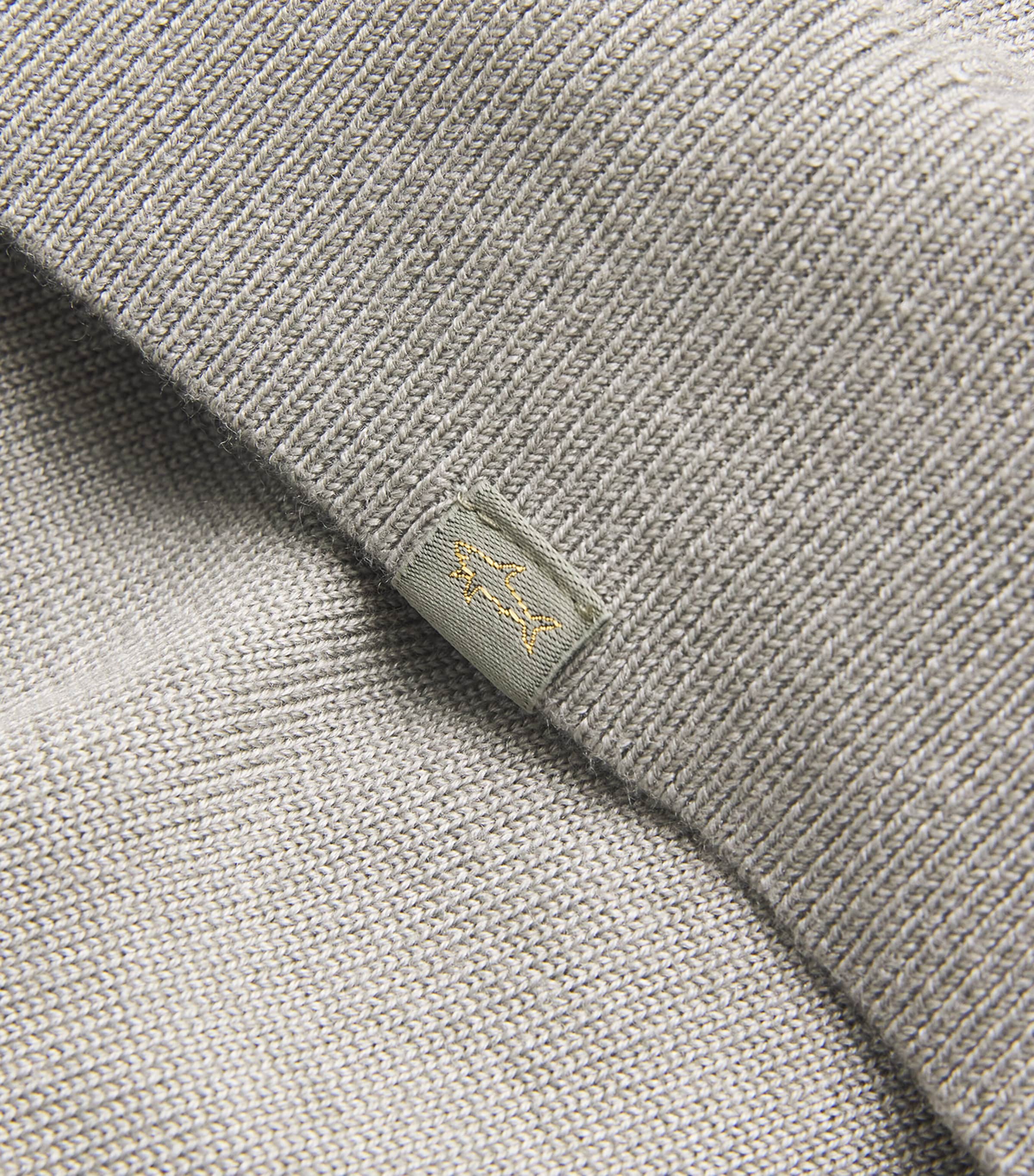 Virgin Wool-Silk Roll-Neck Sweater 445GREY-GREEN Image 5