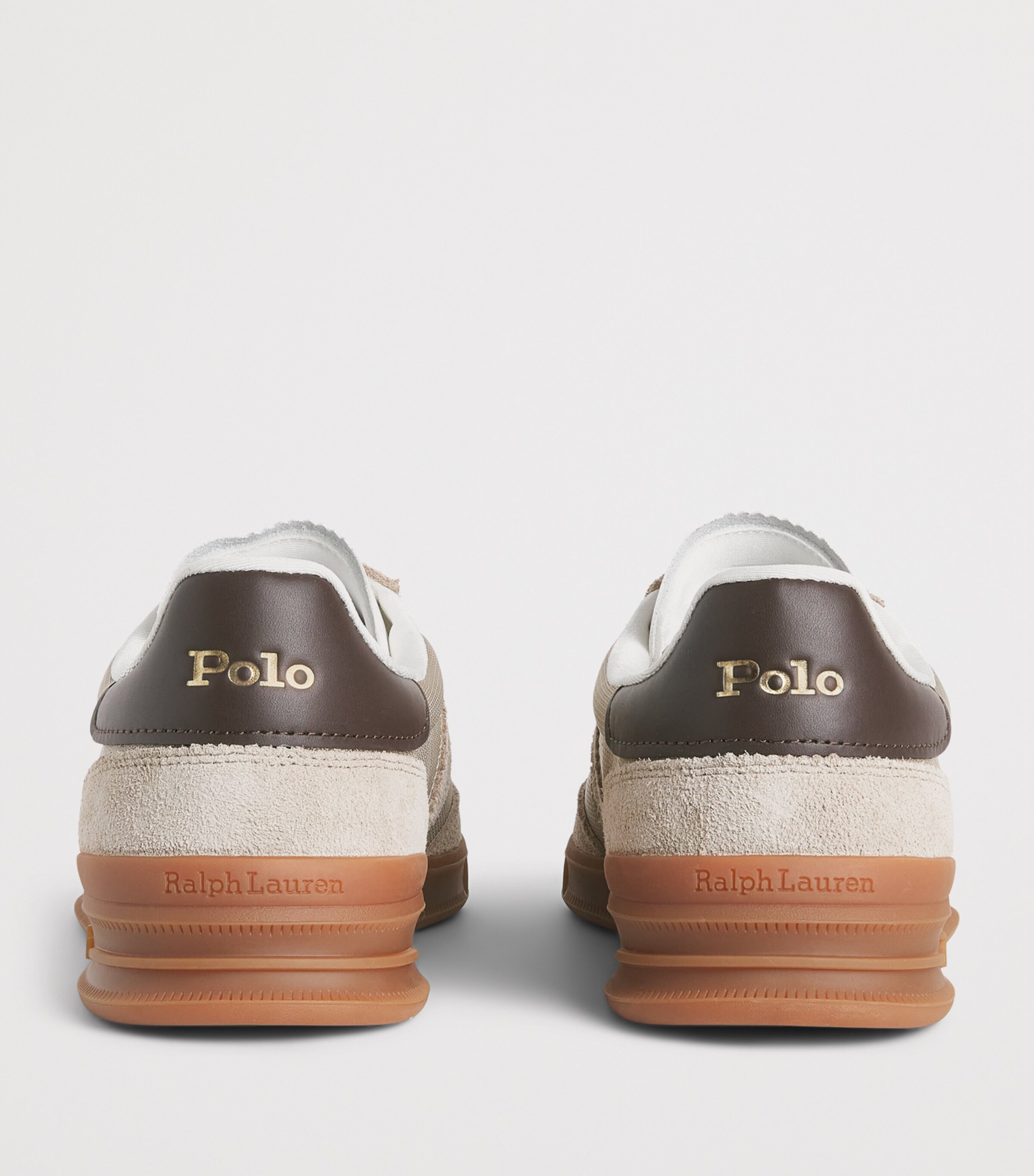 Polo Ralph Lauren Suede-Blend Heritage Court Sneakers Milkshake/dark Brown Image 5