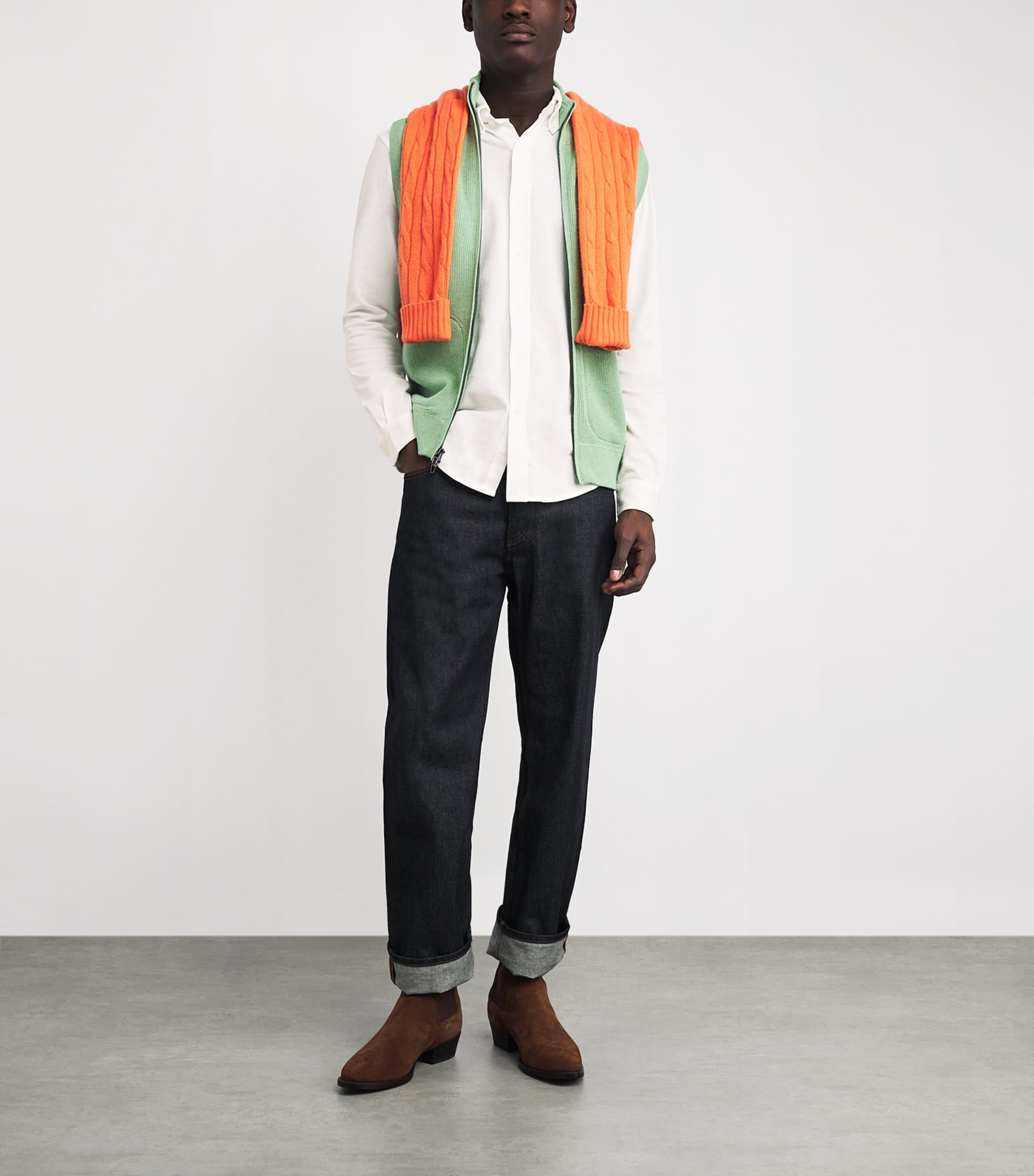 Cotton Textured Polo Shirt WHITE Image 2