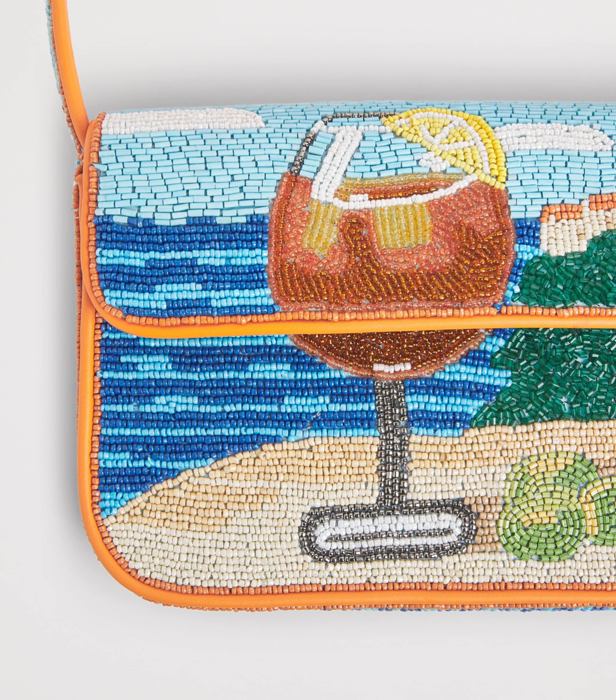 STAUD Beaded Tommy Shoulder Bag Sptz Sunset Spritz Image 5