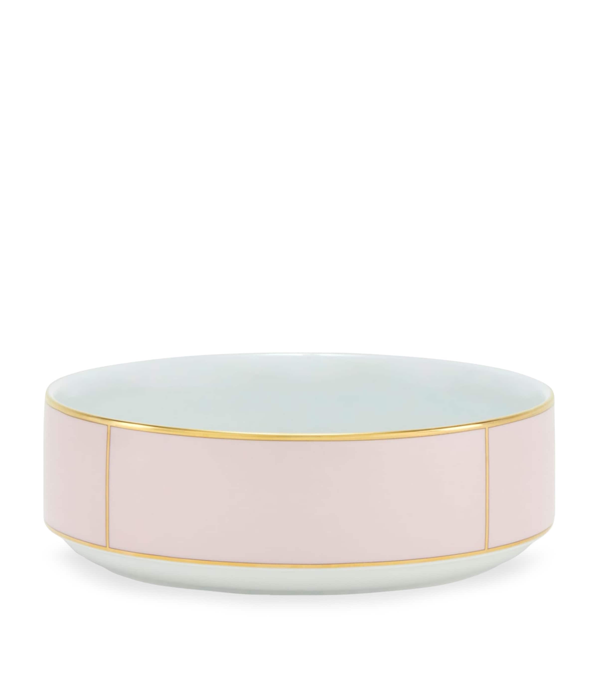 GINORI 1735 Porcelain Colonna Diva Rosa Salad Bowl (24cm) Image 1