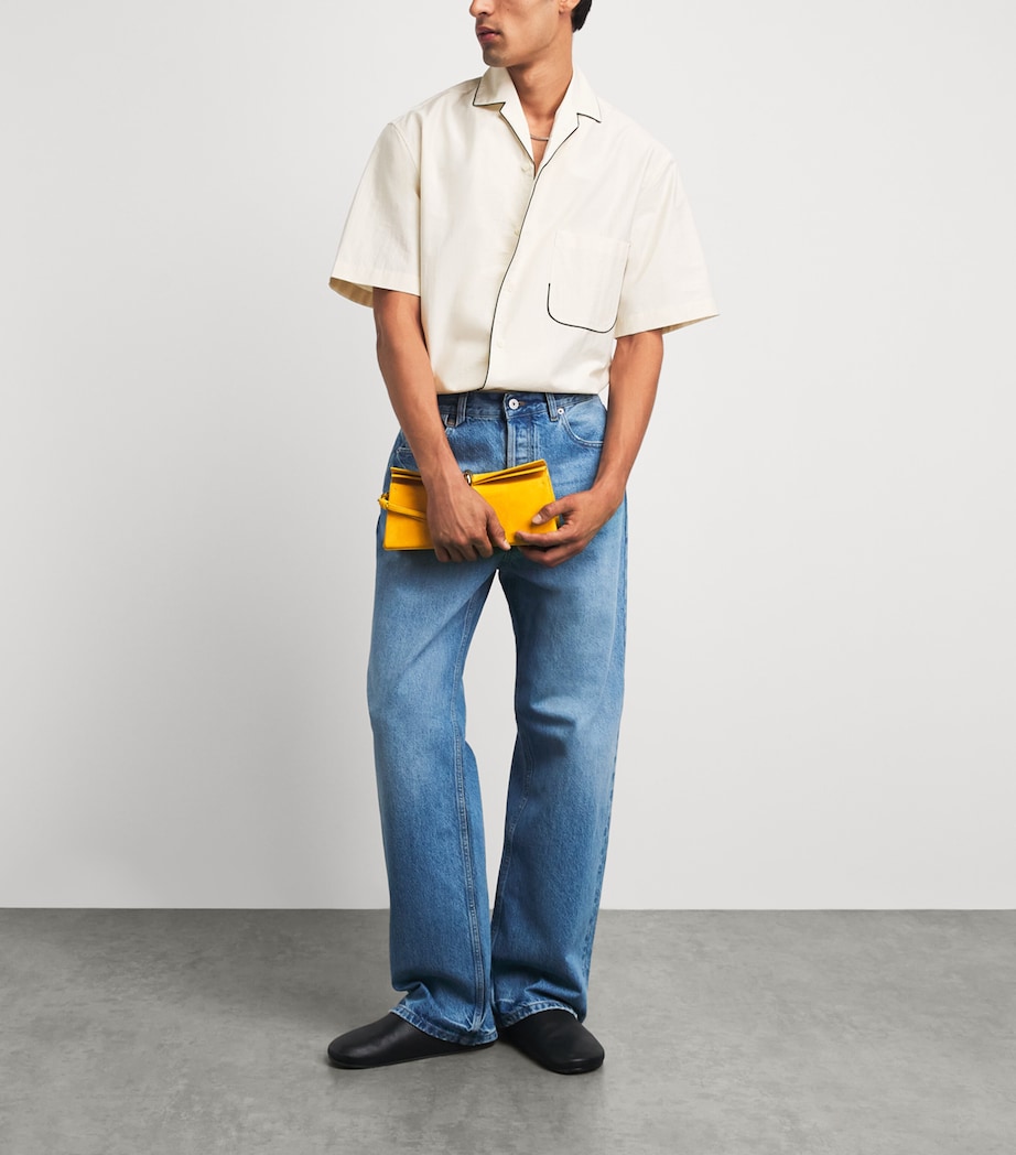 Jacquemus Mens Cotton Pyjama Short-Sleeve Shirt Off White Image 2