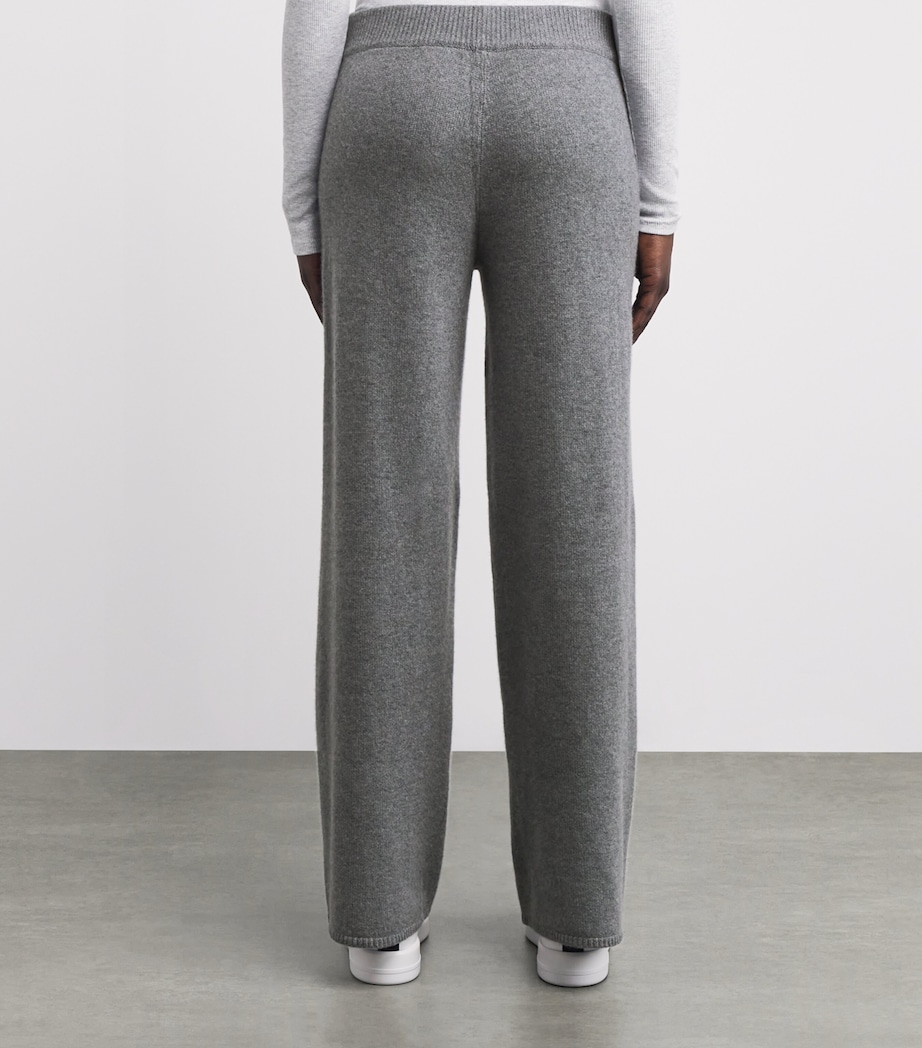Cashmere Wide-Leg Trousers DARK HEATHER GREY Image 4