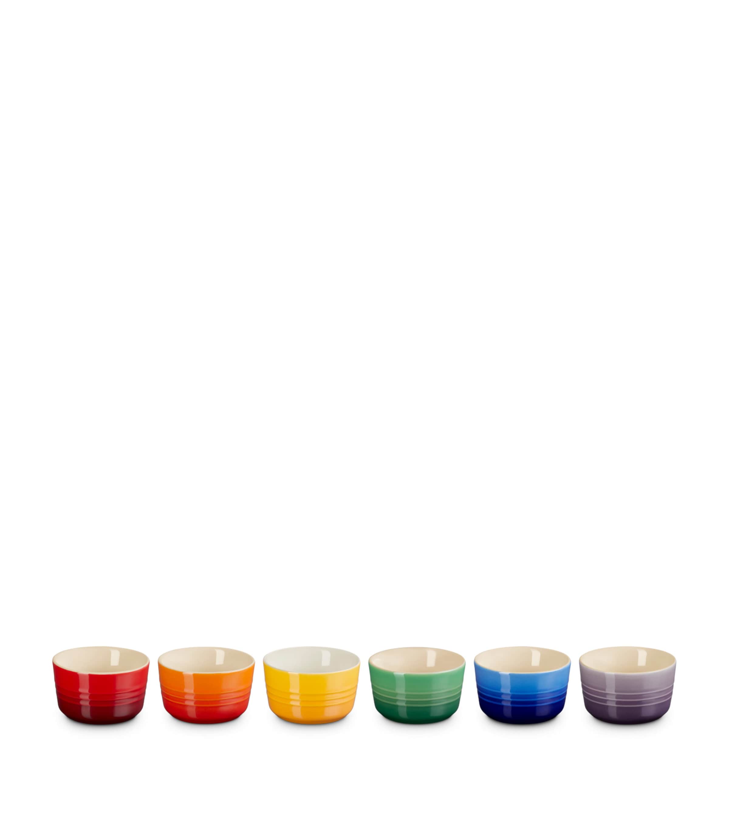Mini Stoneware Rainbow Ramekins (Set of 6) NO COLOUR Image 2