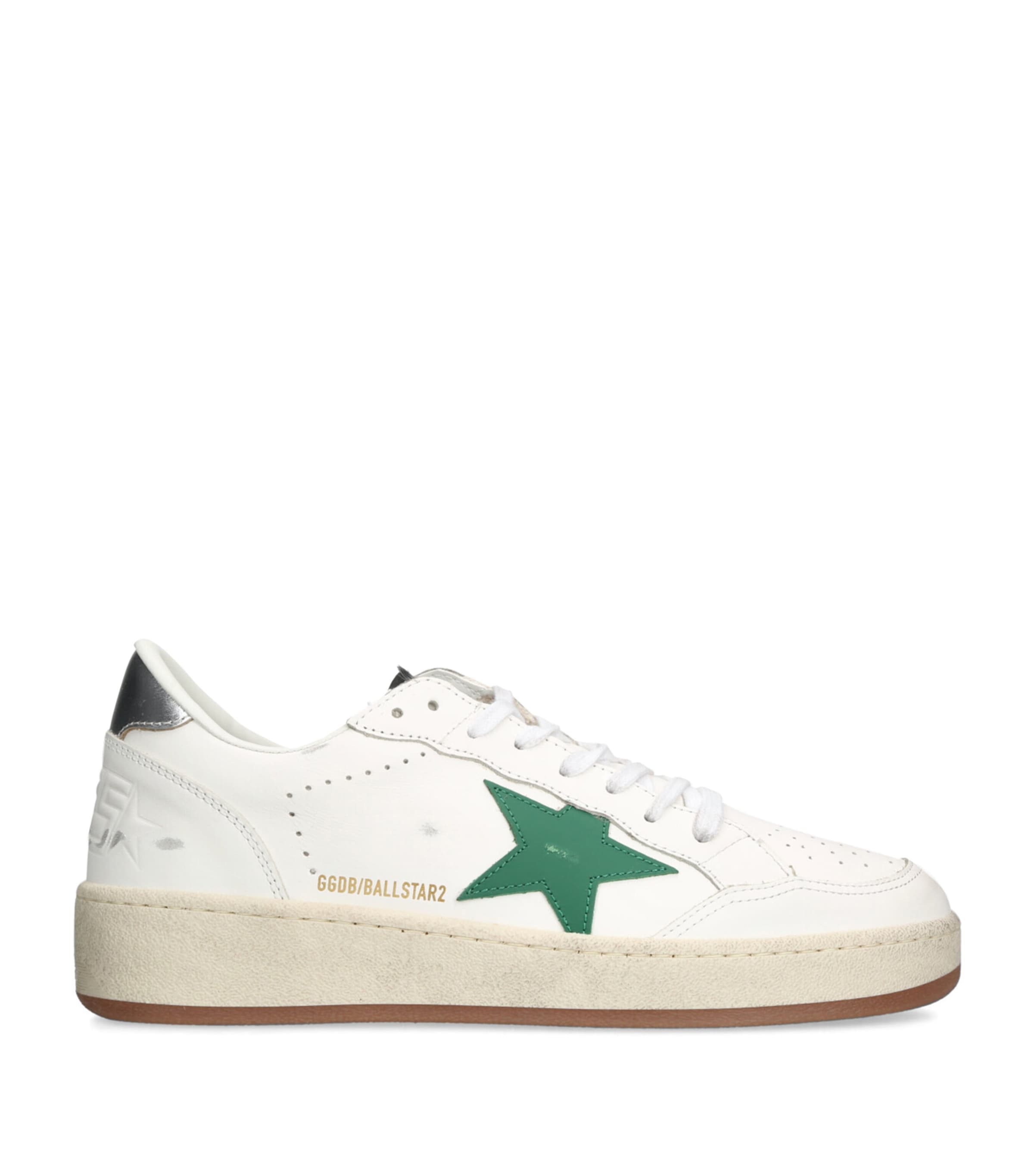 Golden Goose White Leather Ball Star Sneakers Harrods UK