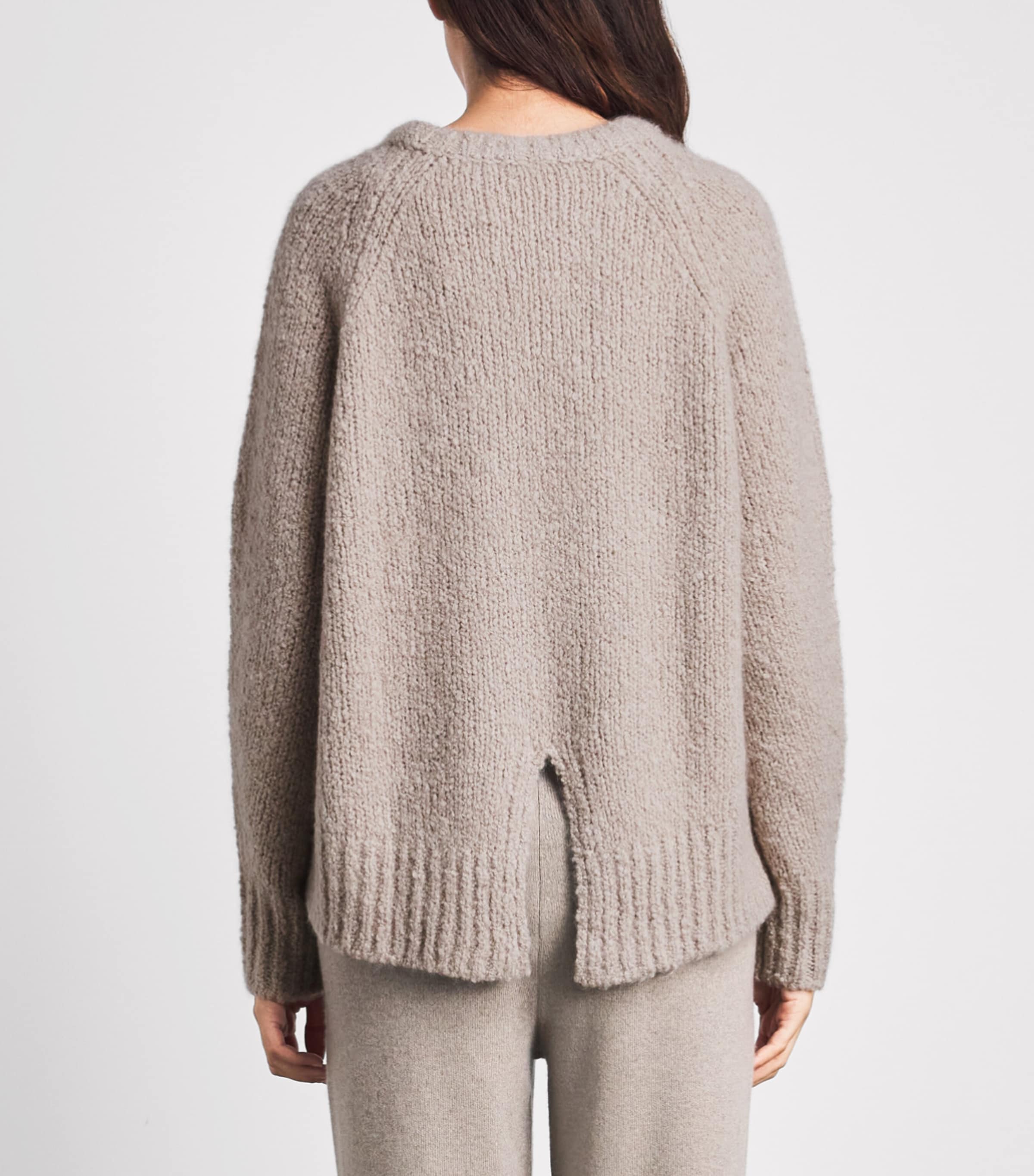 arch 4 Womens Cashmere-Silk Behati Chunky Sweater Alabaster Image 5