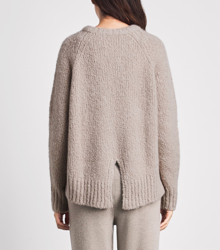 arch 4 Womens Cashmere-Silk Behati Chunky Sweater Alabaster Image 5