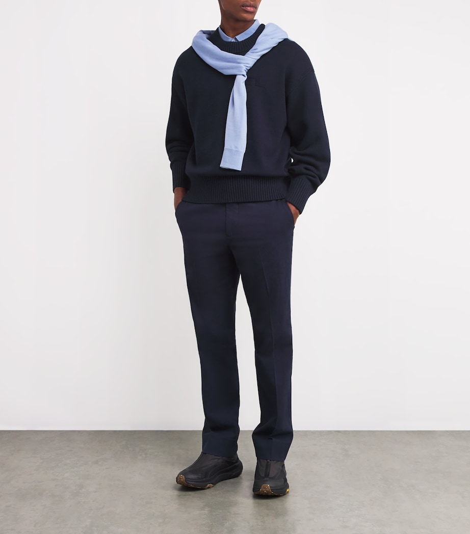 Wool-BCI Cotton Eddy Sweater JL NAVY-6855 Image 2