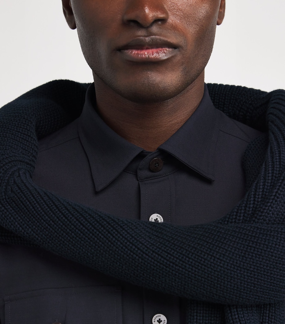 Wool-Blend Clive Shirt 464 NAVY Image 6