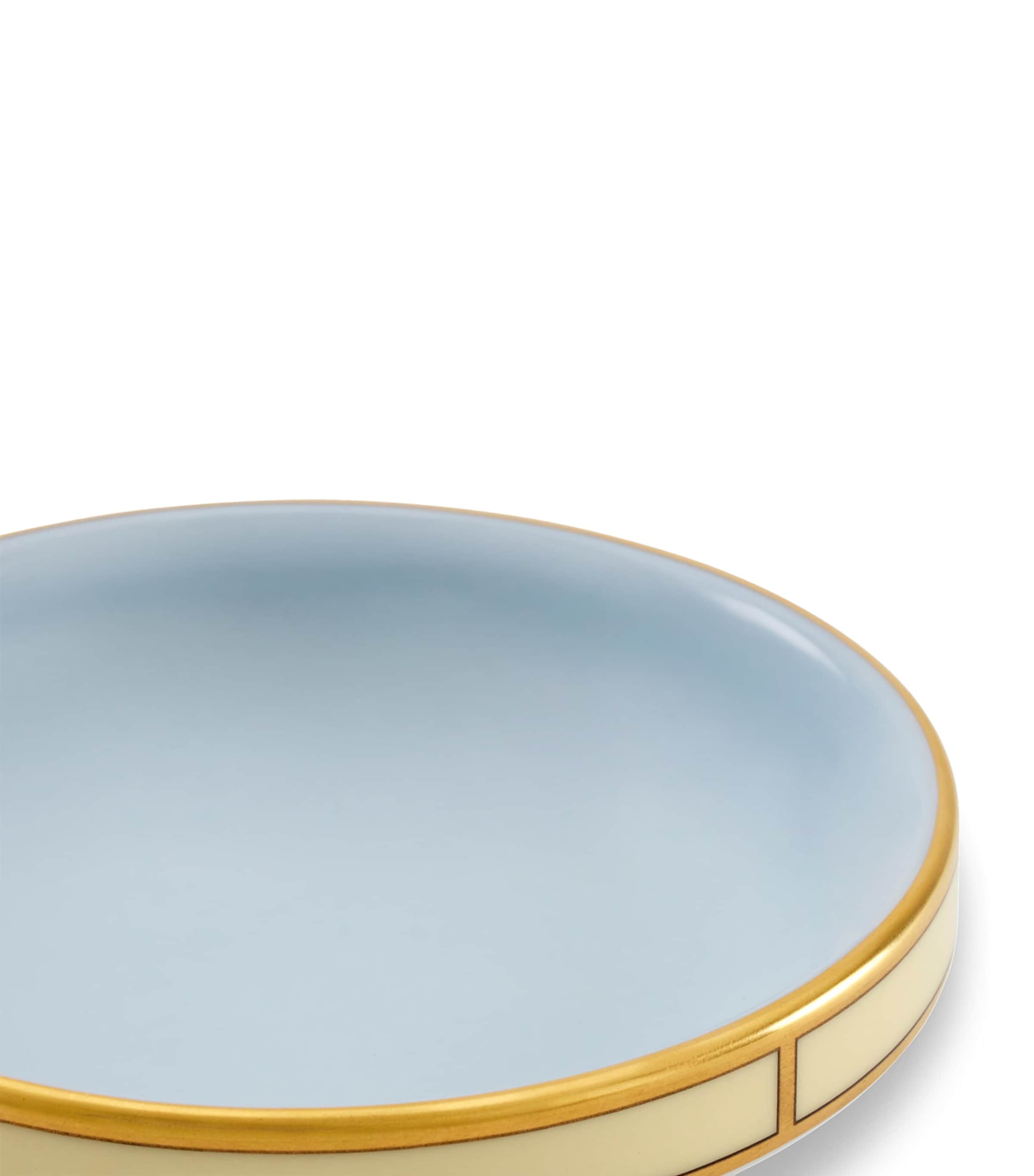 GINORI 1735 Porcelain Colonna Diva Celeste Butter Dish (10cm) Image 5