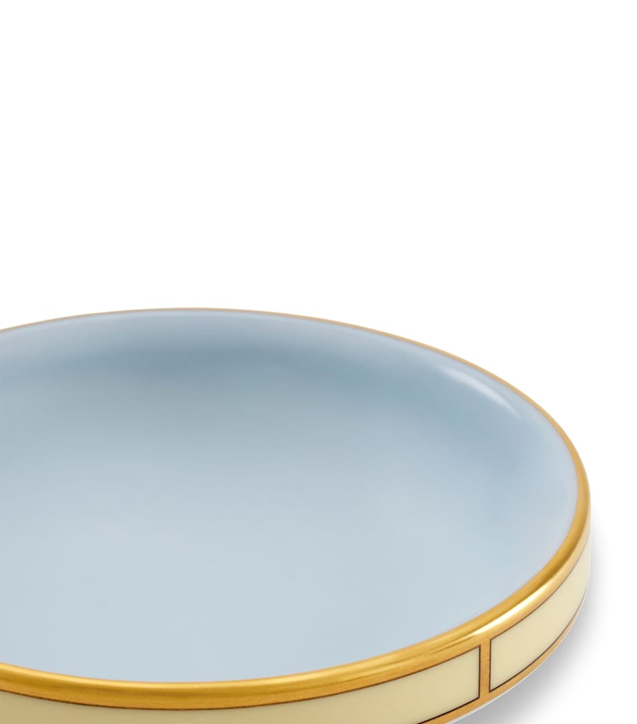 Porcelain Colonna Diva Celeste Butter Dish (10cm) G00134903 Image 5