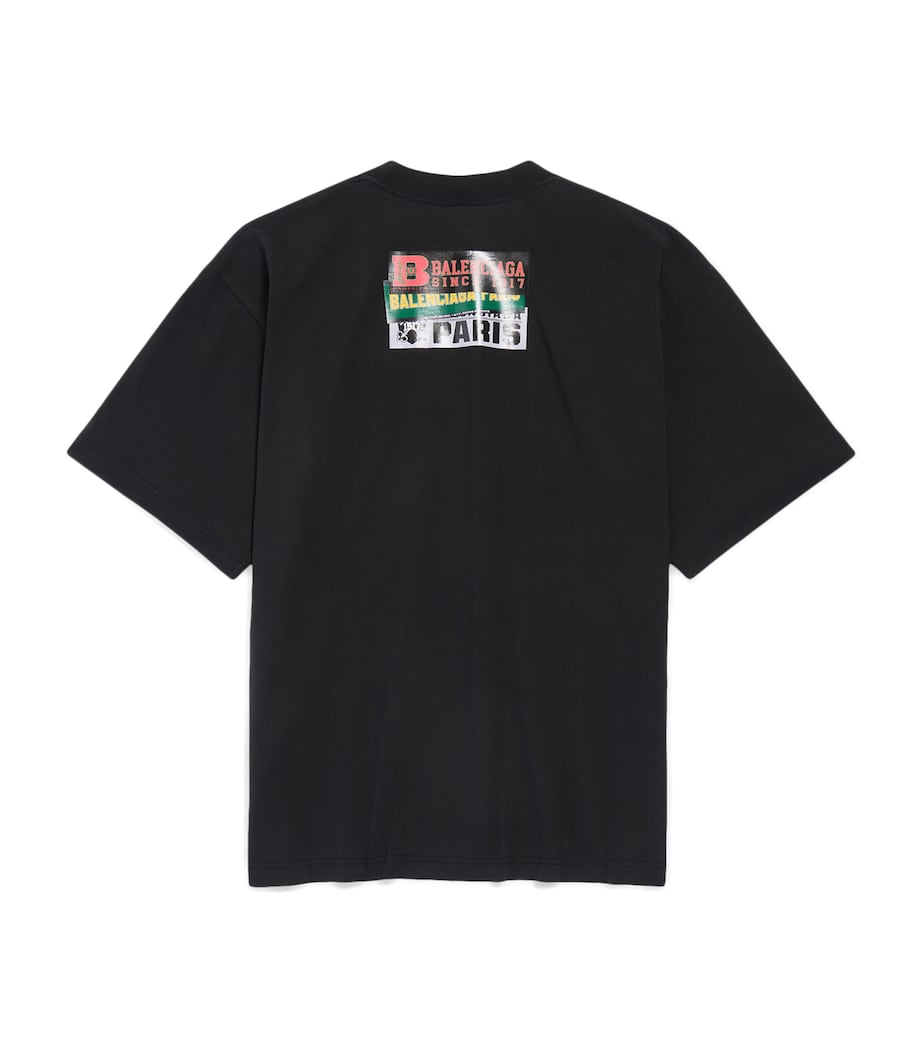 Balenciaga Mens Bumper Sticker T-Shirt Image 2