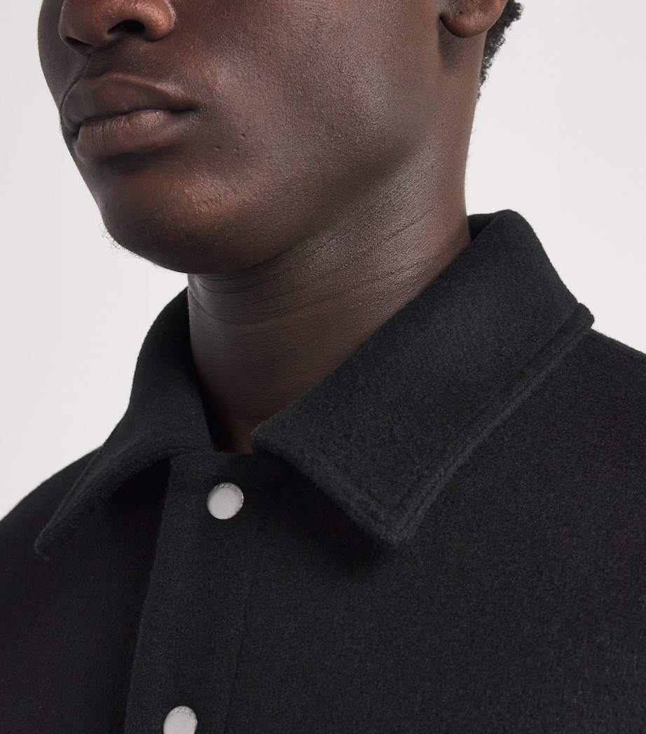 Wool-Blend Trucker Jacket BLK Image 6